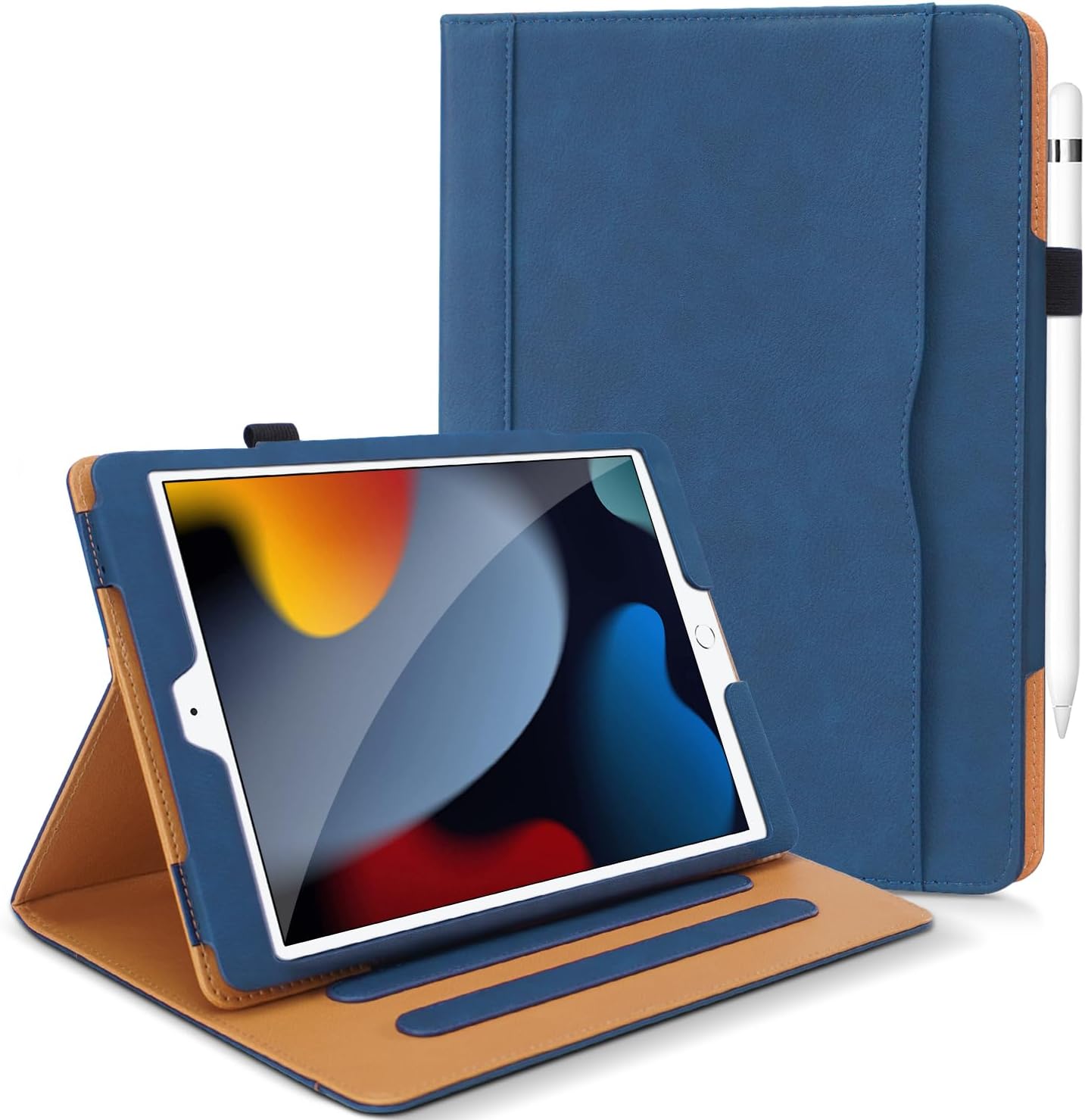 Detalle de DAORANGE PU Leather Folio Case for iPad 9th/8th/7th Gen 10.2" (Navy)