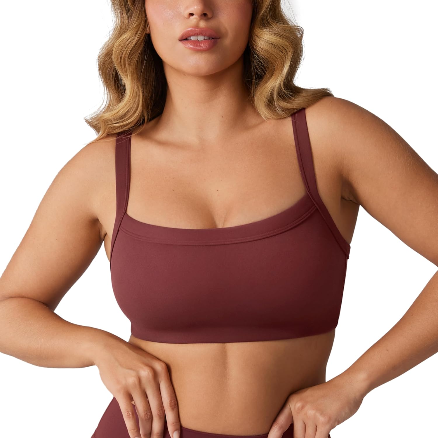 Thumbnail 6 de UNISSU Hugcurve Adjustable Sports Bra (Square Neck, Wireless, Padded) for Yoga & Workouts