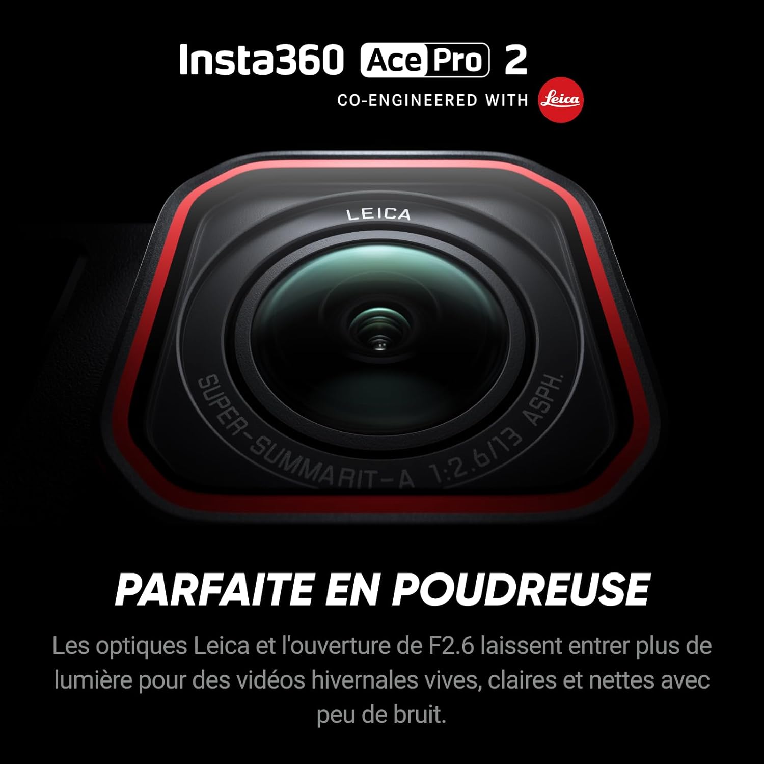 Thumbnail 1 de Insta360 Ace Pro 2 Pack Neigei : caméra d'action étanche 8K avec Leica, double IA et écran rabattable