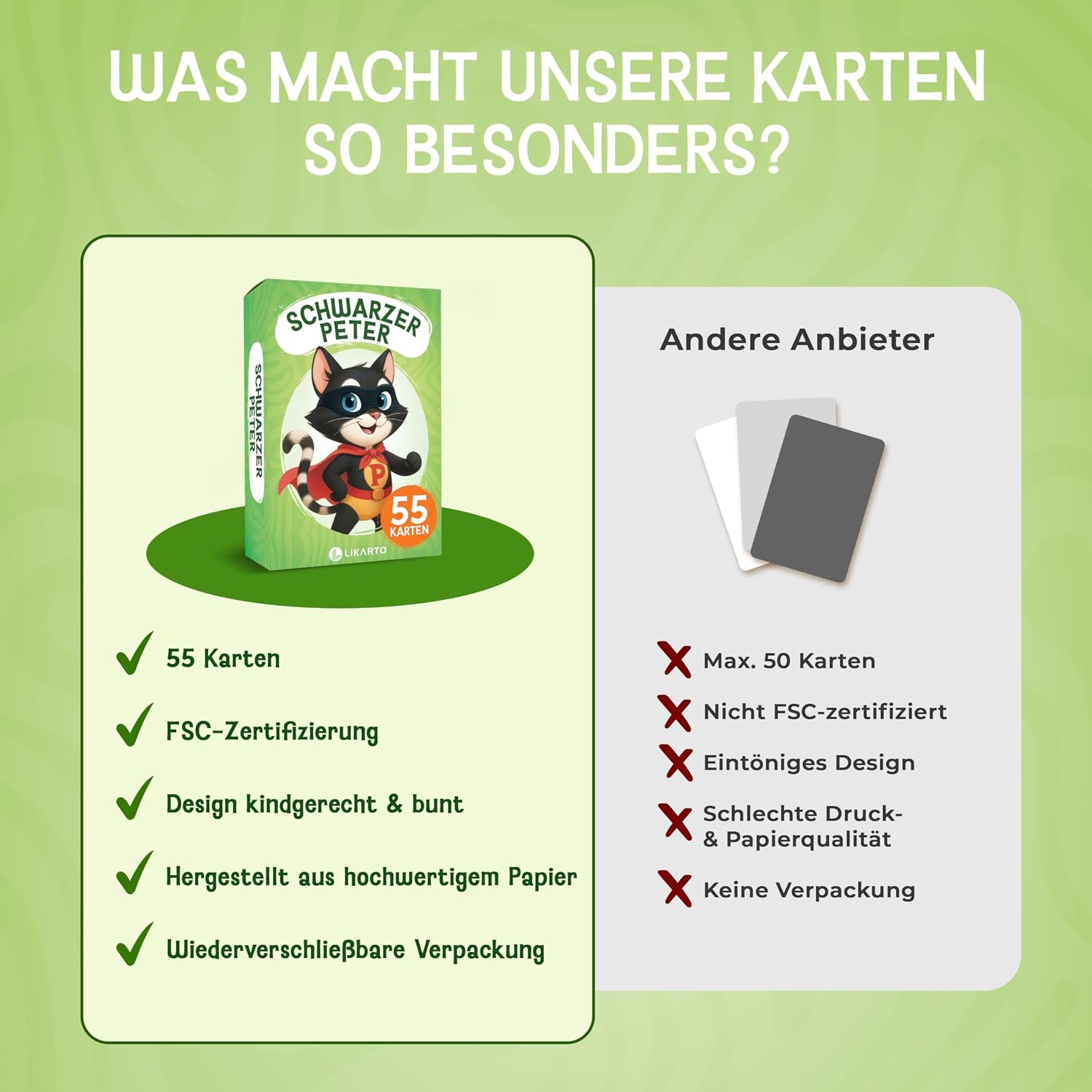 Thumbnail 5 de LIKARTO Schwarzer Peter Kartenspiel für Kinder 🎴