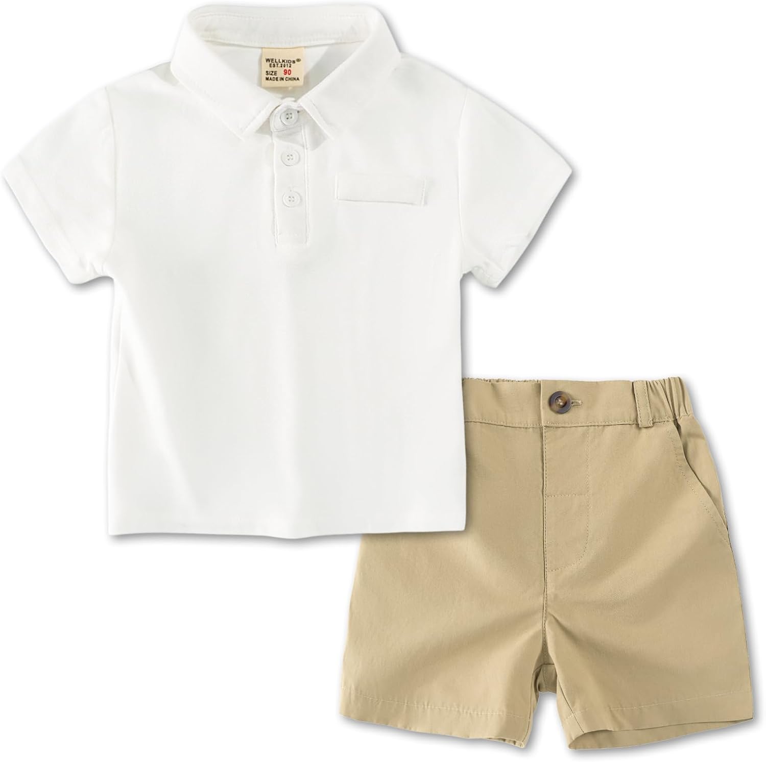 Detalle de Volunboy Toddler Boys Summer Polo & Shorts Set (1–6 Years)