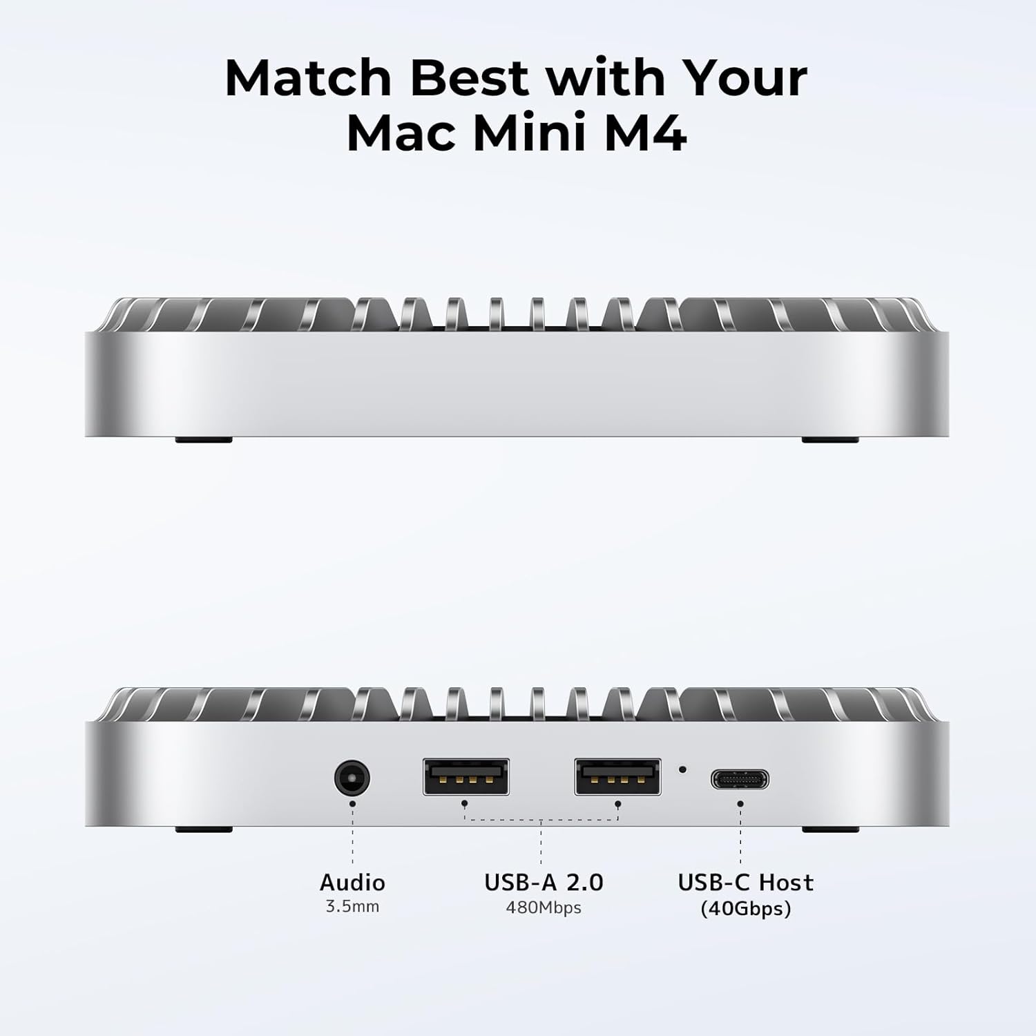 Thumbnail 1 de 40Gbps Mac Mini M4 Dock: Aluminium Hub & NVMe Enclosure for 2024 Mac Mini