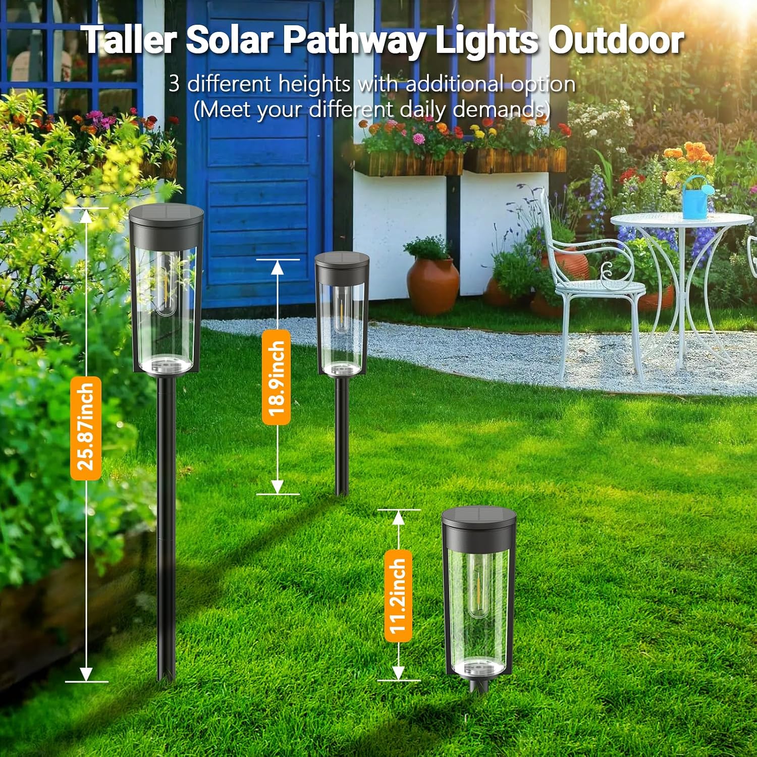 Detalle de LETMY 4 Pack solar garden lights