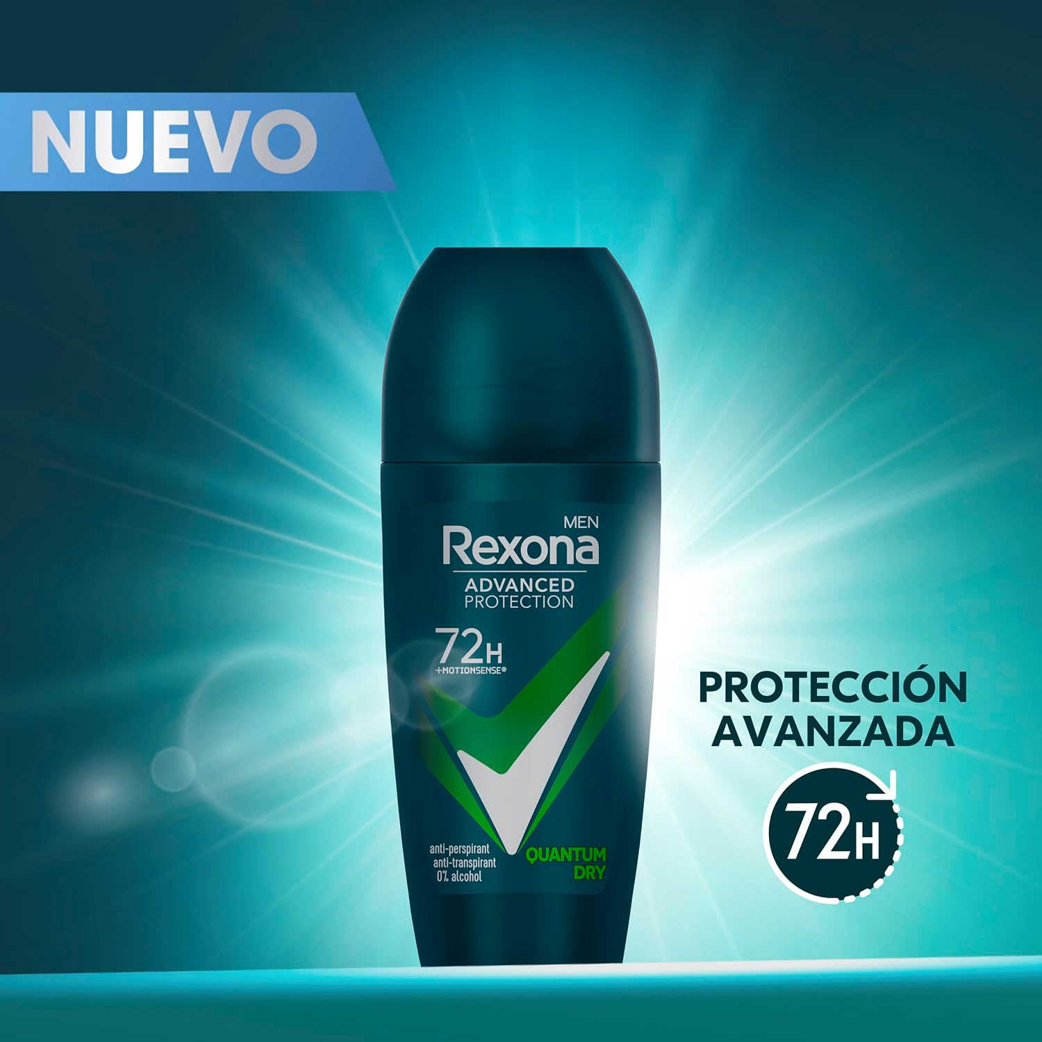 Thumbnail 4 de Rexona Advanced Protection Roll-On Hombre Quantum Dry 72h - 6 uds 🛡