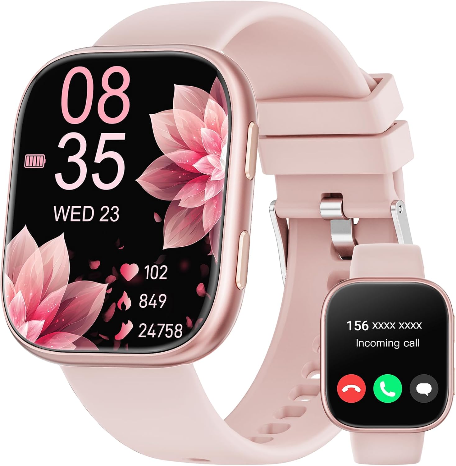 Detalle de Mingtawn Orologio Smartwatch Donna da 1,83'': 100+ modalità sportive, chiamate Bluetooth e salute su GloryFit