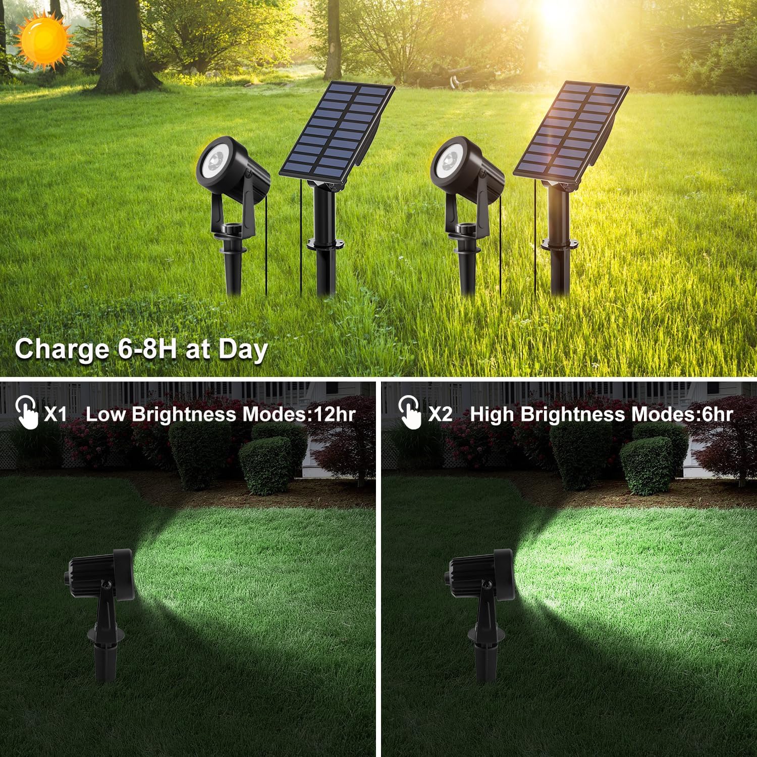 Detalle 2 de NATPOW Solar Spotlights 2 pack