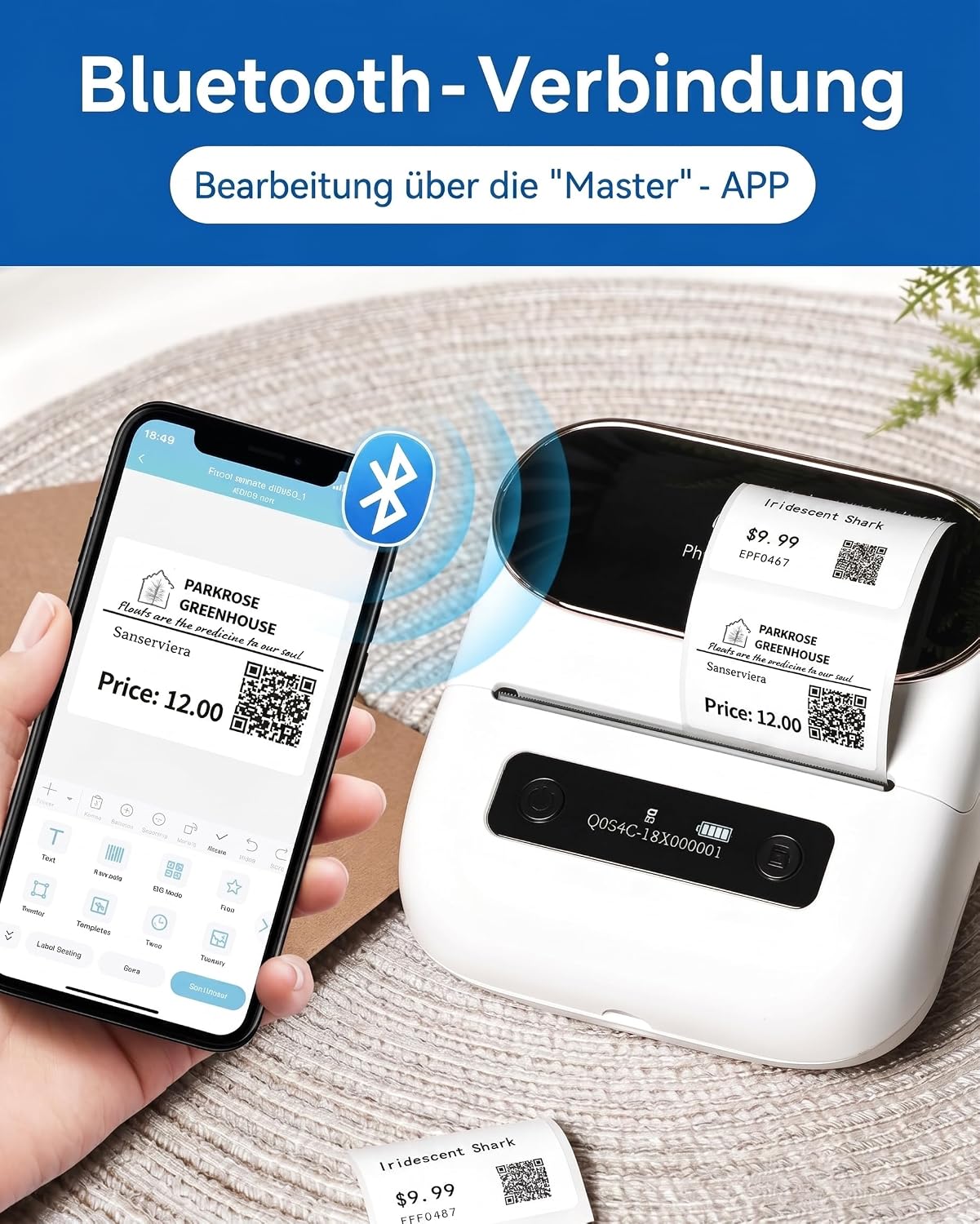 Thumbnail 2 de Phomemo M220 Etikettendrucker Bluetooth 20–75 mm