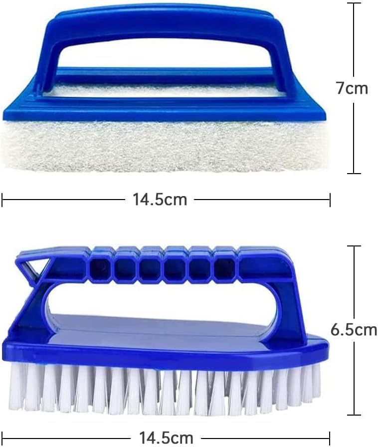 Detalle de Pool Schwamm Bürste, 2er-Set – Reinigungshilfe für Poolwände, Fliesen und Stufen