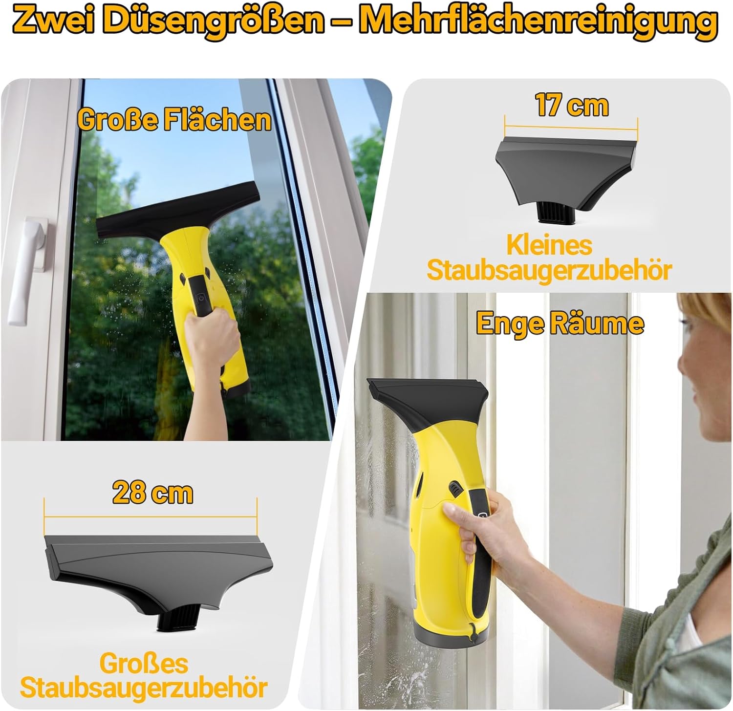 Thumbnail 2 de Eave Fenstersauger, wiederaufladbarer Fensterabzieher mit 28 cm/17 cm Klingen