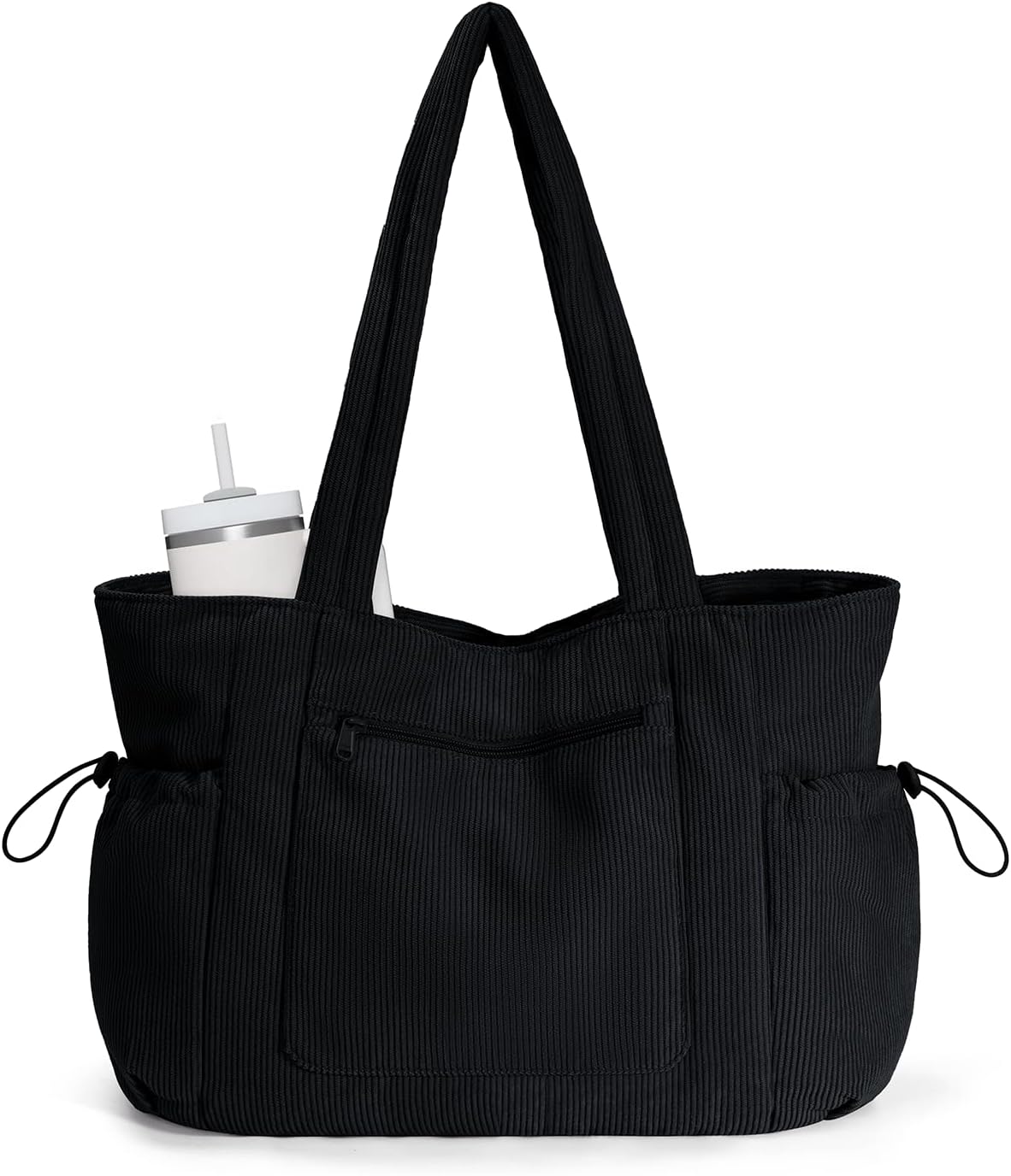 Detalle de ECOHUB Cord Tasche Damen Groß – recycelte Tote mit Laptopfach 15,6 Zoll