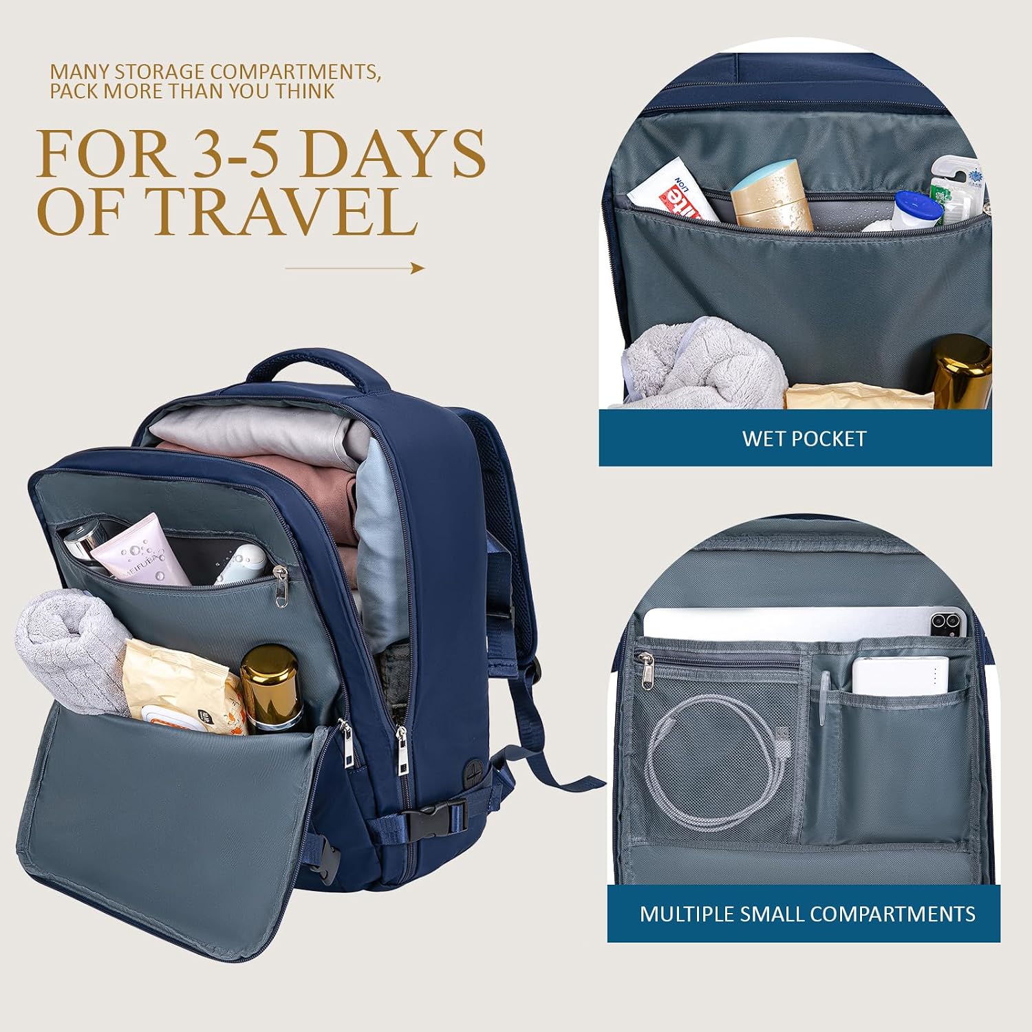 Thumbnail 3 de Lossga Cabin Bag 45x36x20 30L underseat cabin backpack