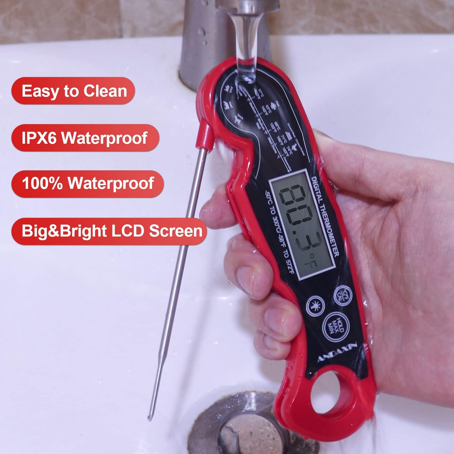 Thumbnail 3 de ANDAXIN Meat Thermometer 1°F 🍖