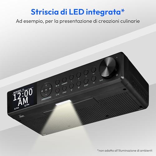 Thumbnail 8 de MEDION P66750, radio da cucina sottopensile DAB+ con Bluetooth e display TFT