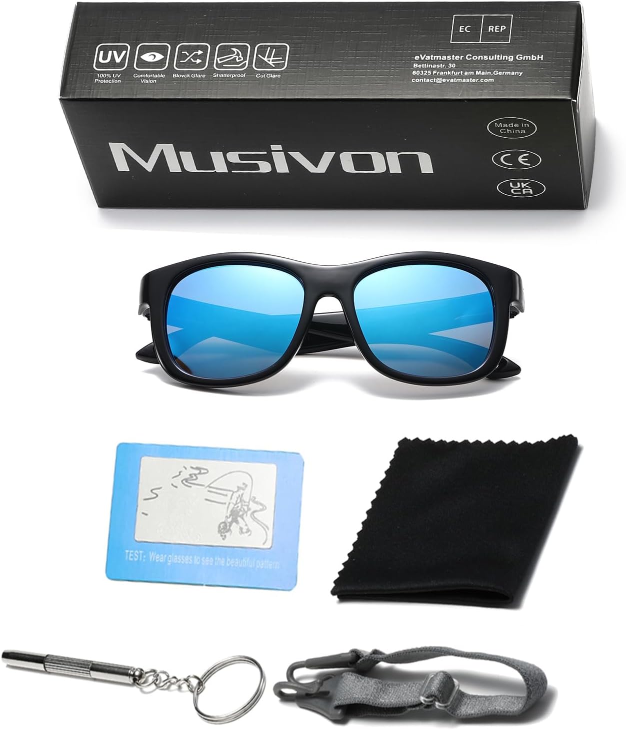 Detalle de Musivon Baby Sunglasses 6 Months - 2.5 Years: Flexible, UV-blocking Sunglasses for Toddlers