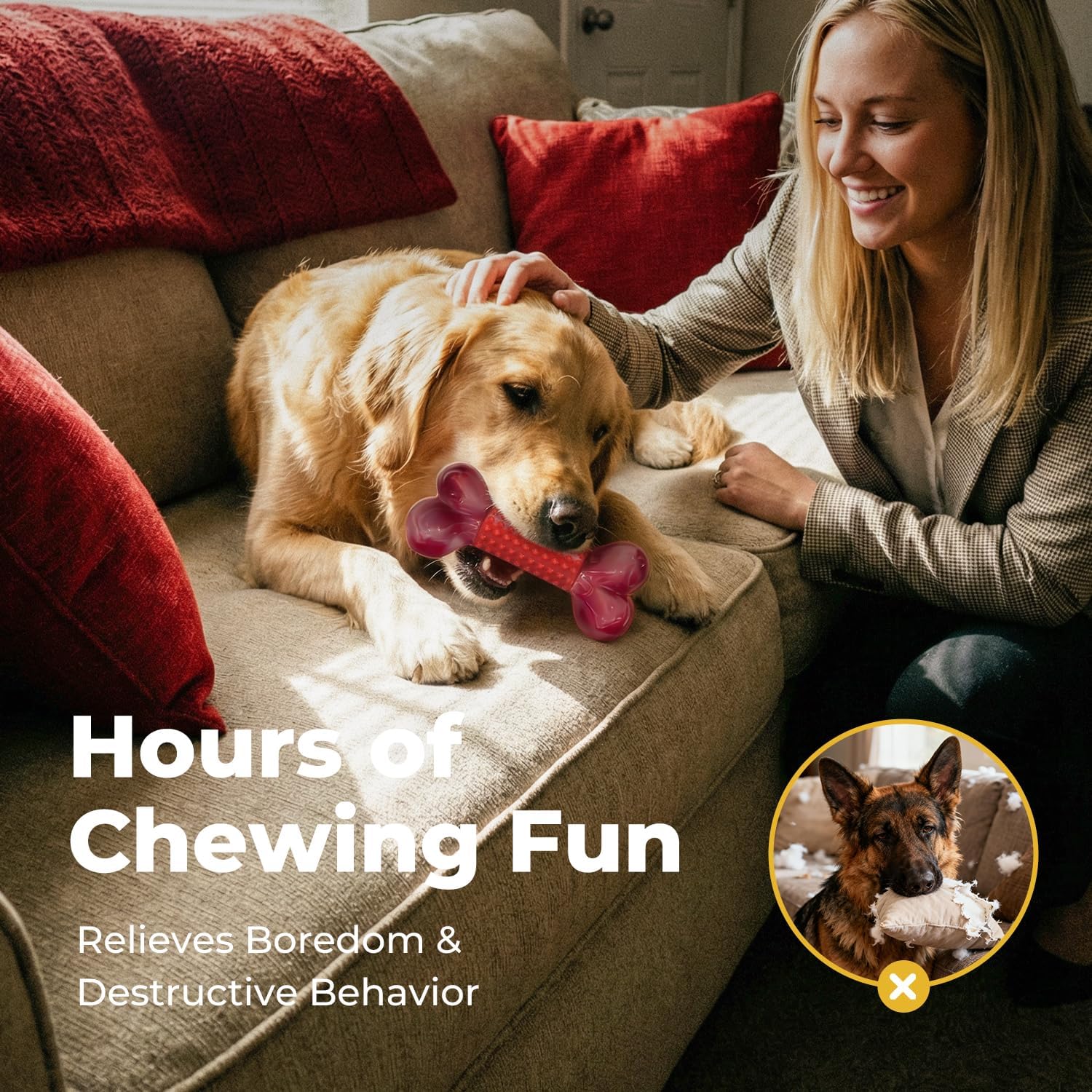 Thumbnail 5 de ChienBox Indestructible Nylon Chew Toy for Aggressive Chewers (Beef Flavour)