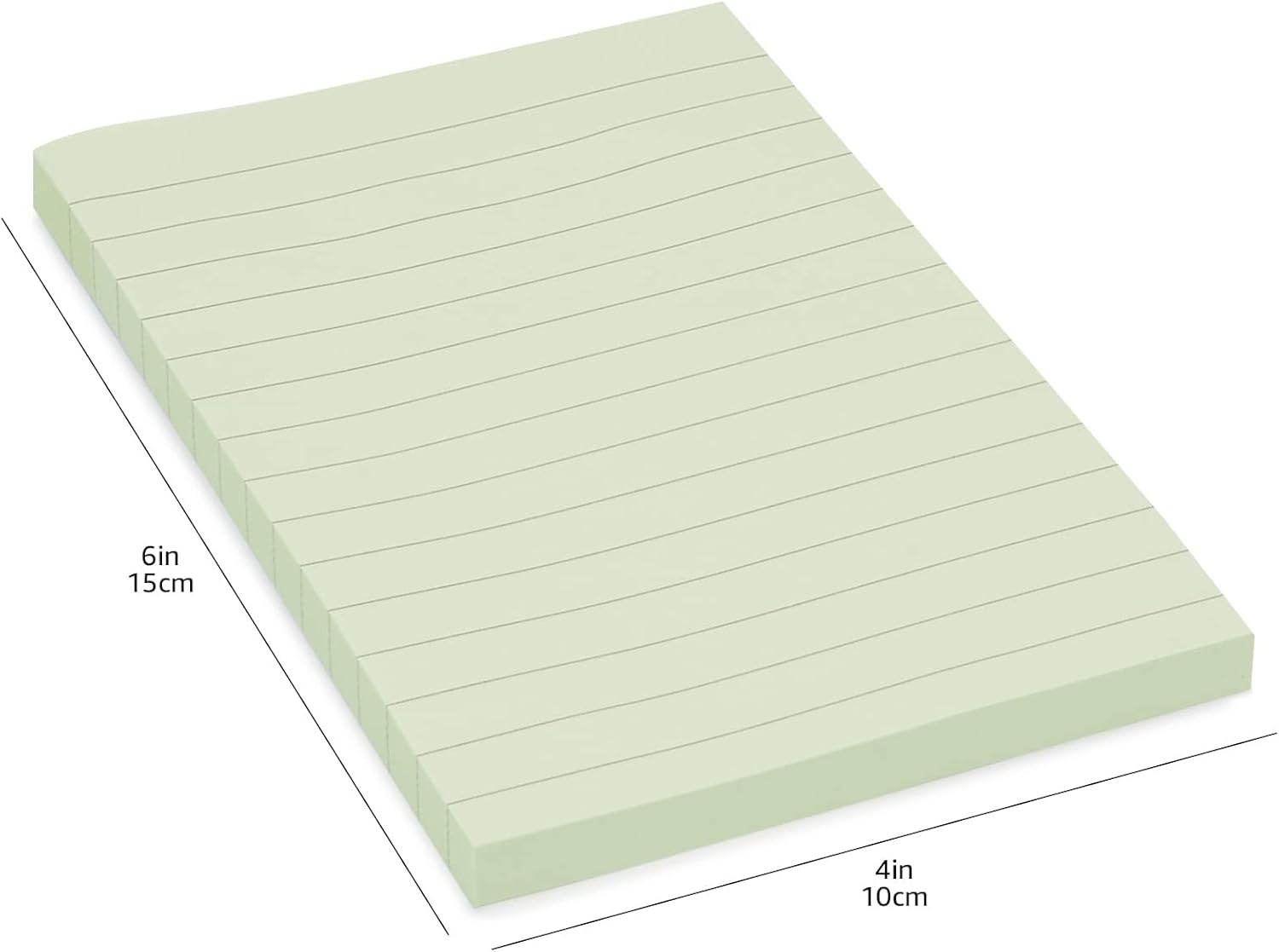Detalle de Amazon Basics Lined Square Sticky Notes, 10.16 x 15 cm, Assorted Colours, Pack of 5