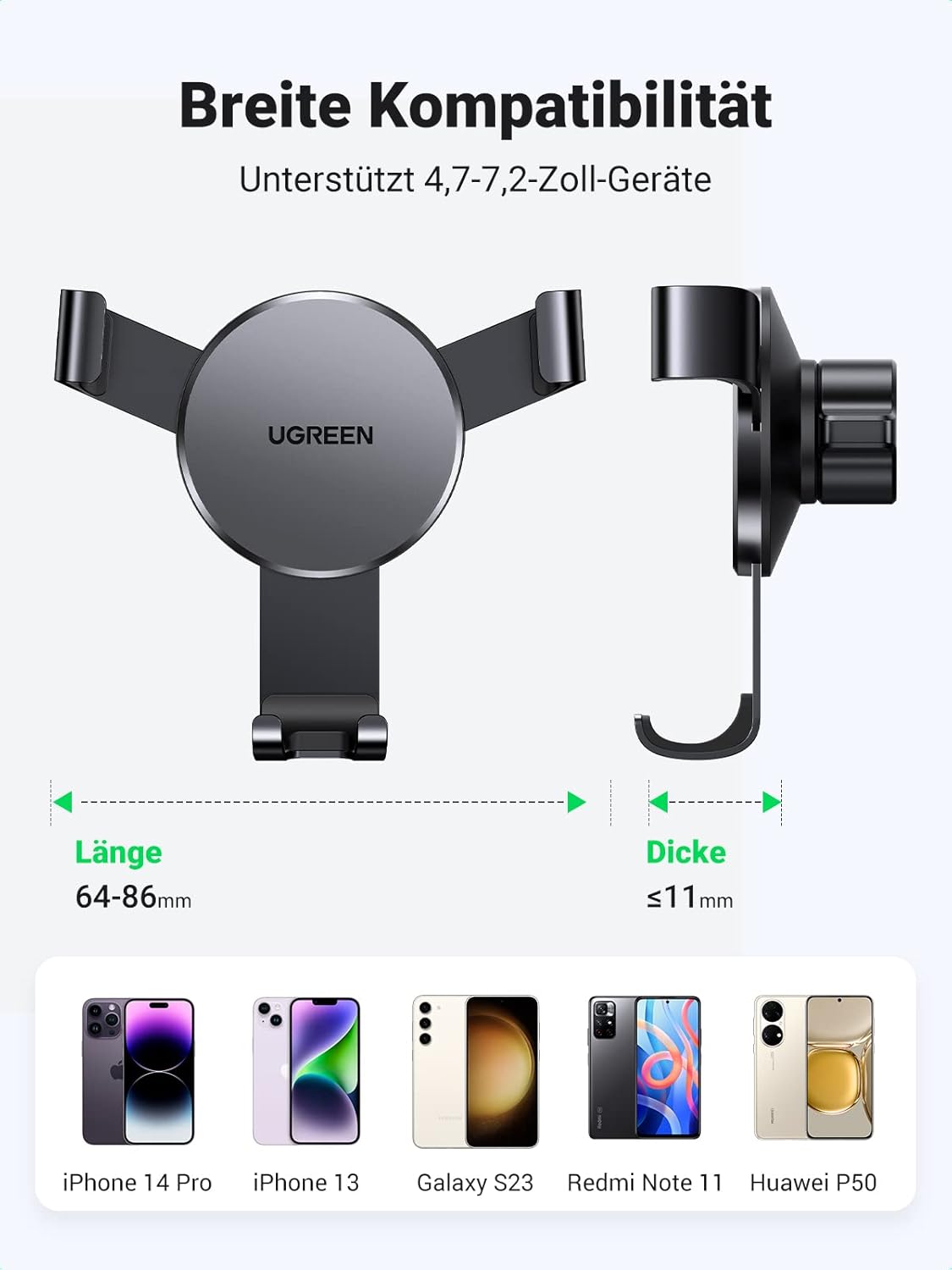Thumbnail 6 de UGREEN Handyhalterung Auto 5,8–7,2 Zoll