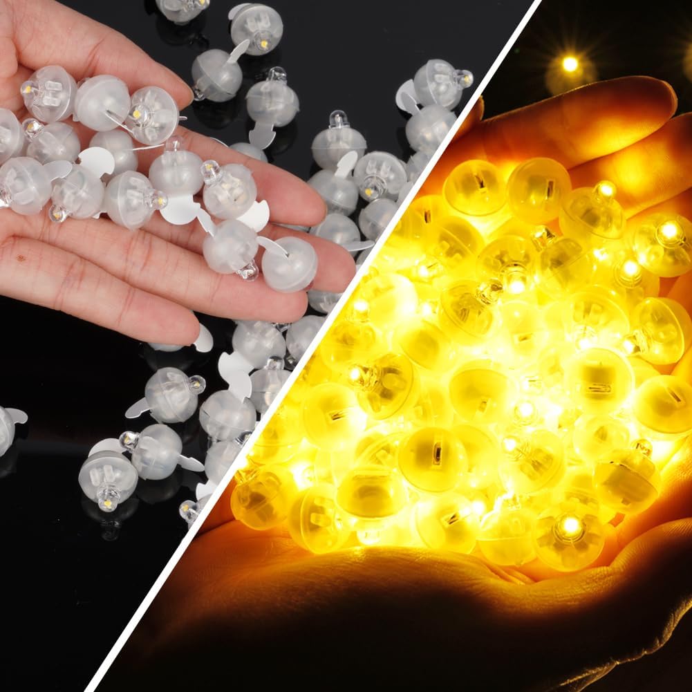 Detalle 1 de AUAUY 4789441 mini-ledlampjes, 120 stuks, rond en warmwit