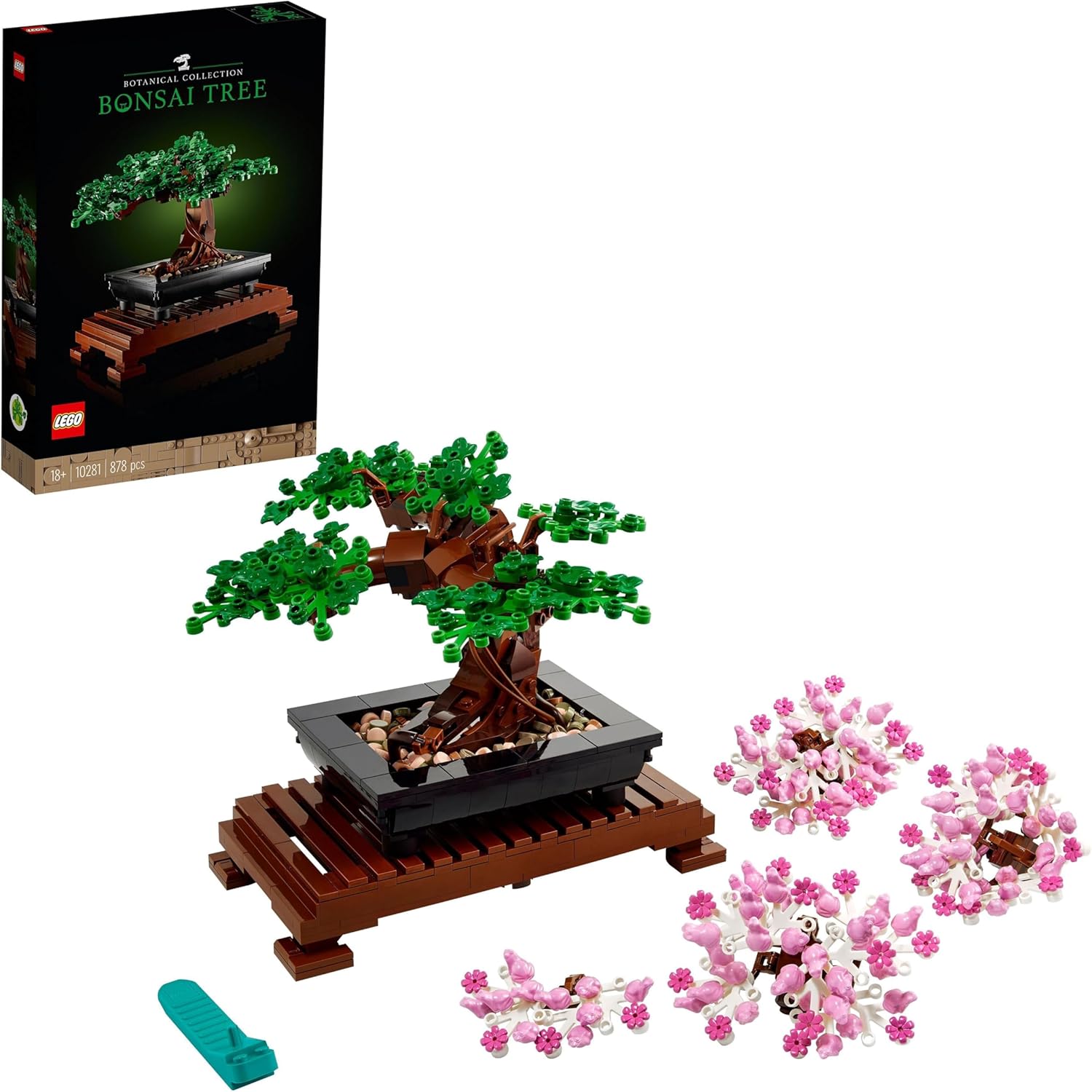 Detalle de LEGO Botanicals Bonsái 10281 — Maqueta para adultos, decoración y regalo sostenible