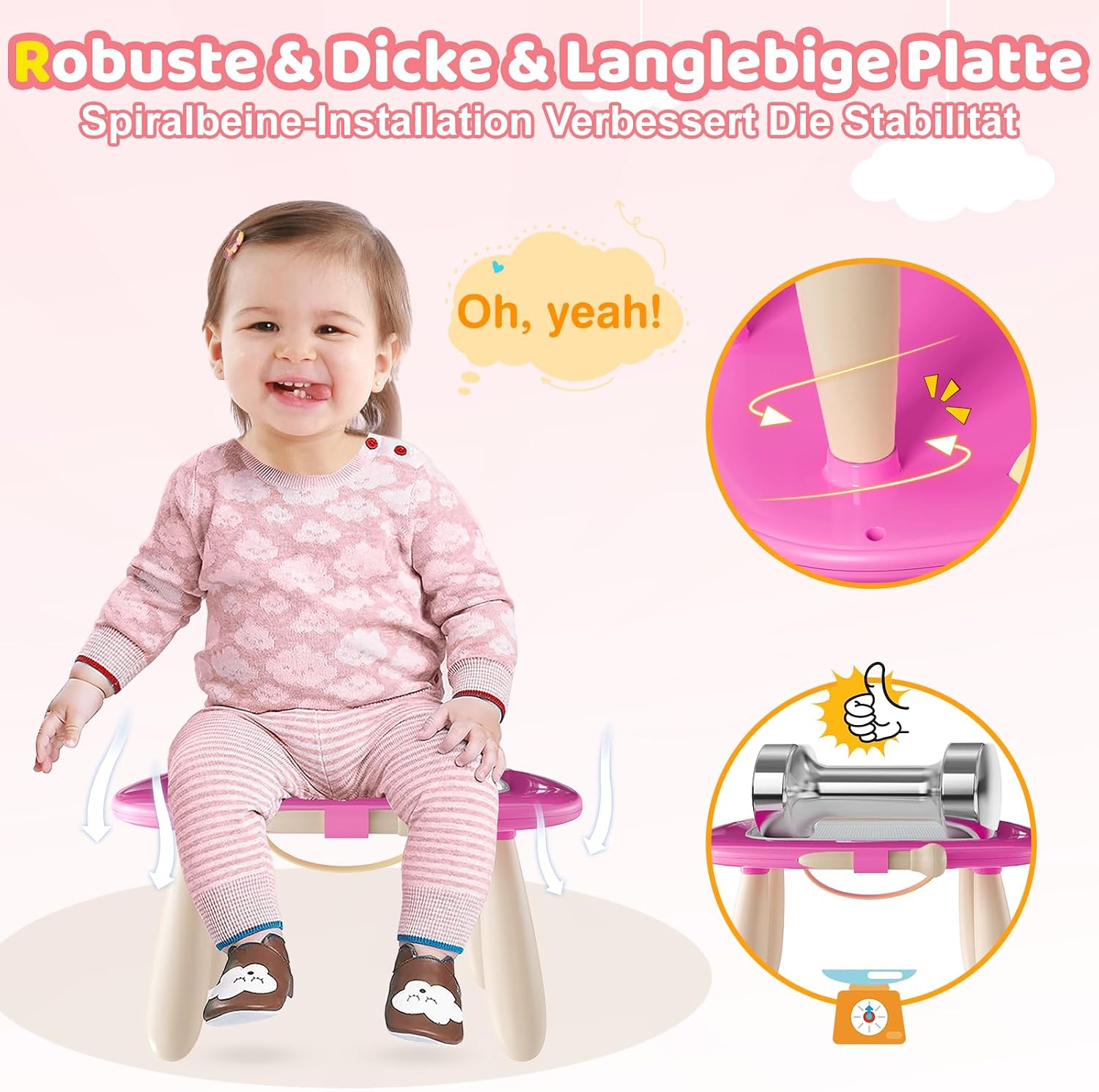 Detalle 2 de Kikidex Magnet-Zeichentafel 1-3 Jahre rosa
