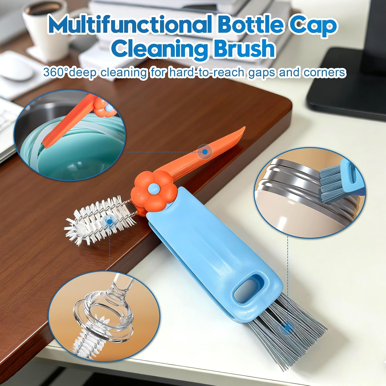 Thumbnail 5 de 14Pcs Bottle Brush Cleaner Set: Long Handle Brushes, Sponge Brush & 3-in-1 Go-To Kit
