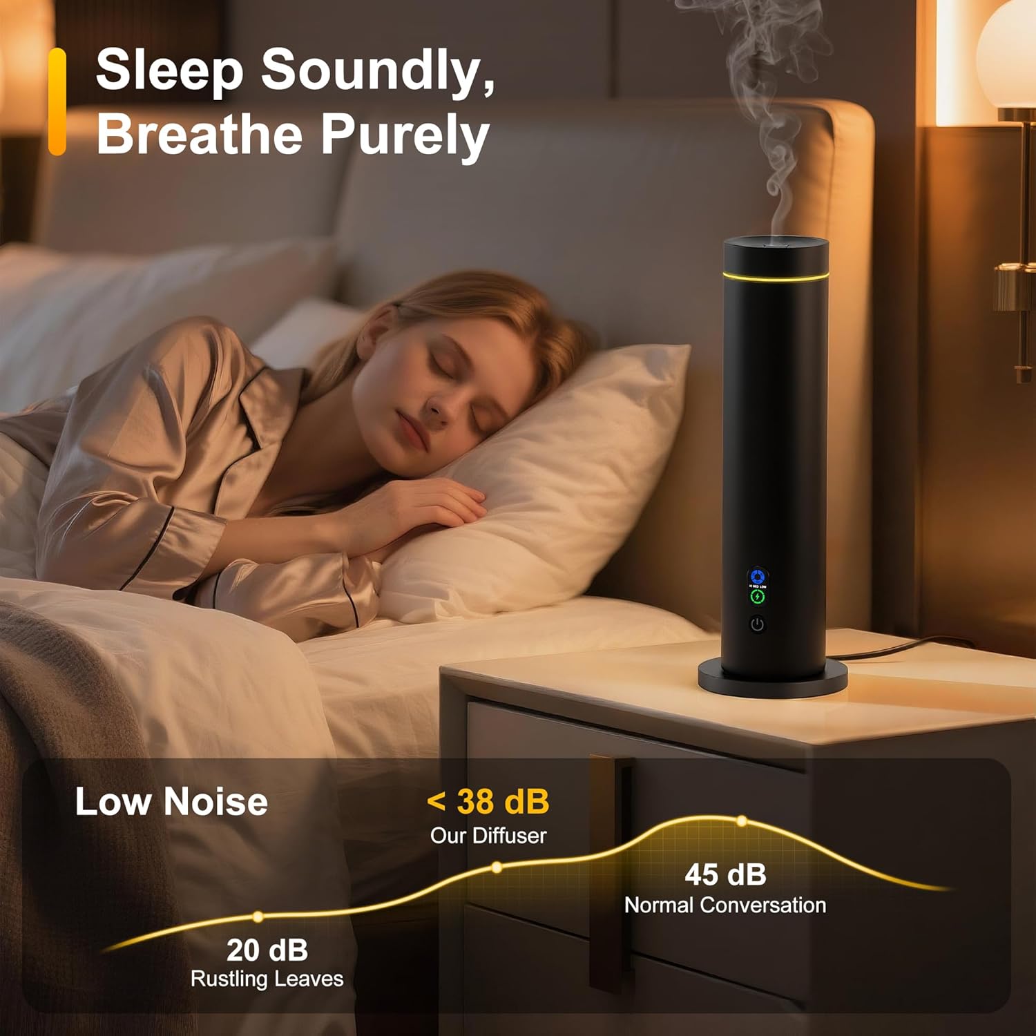 Thumbnail 2 de Maromalife Waterless Diffuser: 1000 Sq. Ft Coverage, Plug-In Essential Oil Diffuser with Remote and Mood Lights