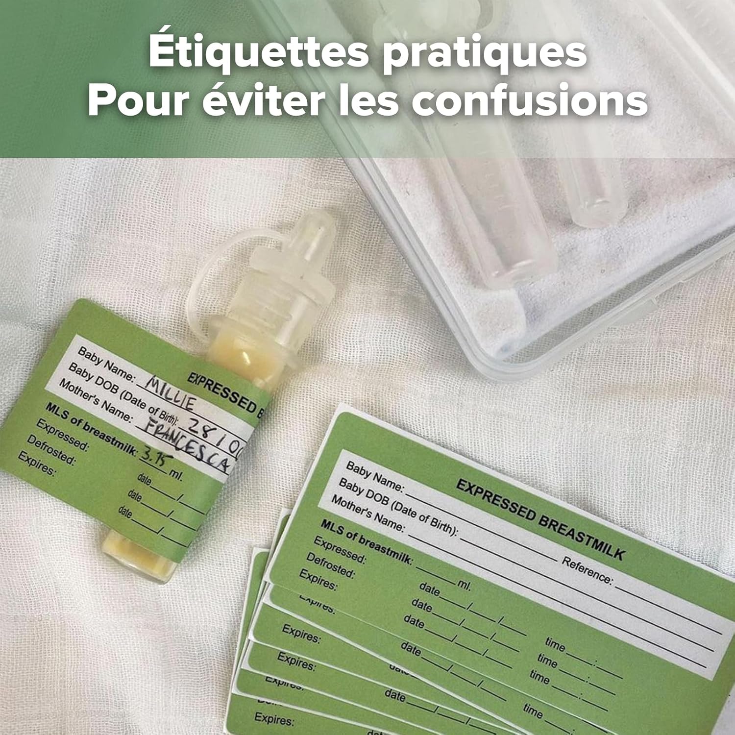 Thumbnail 6 de haakaa Kit collecteur de colostrum avec lingette coton et boîte de rangement – prêt à l’emploi, sans BPA, 4 ml (6 pièces)