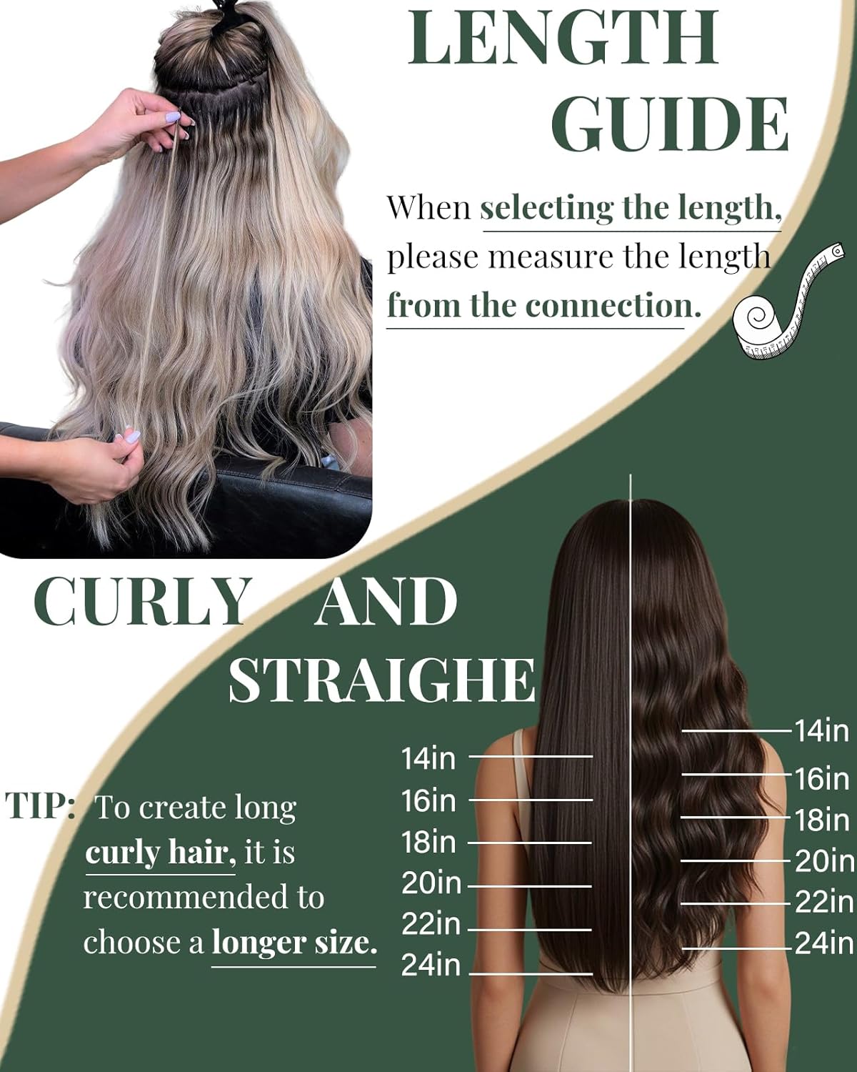 Thumbnail 3 de Ugeat Micro Link Hair Extensions (Balayage) — Light Brown Mix Platinum Blonde, Remy Human Hair