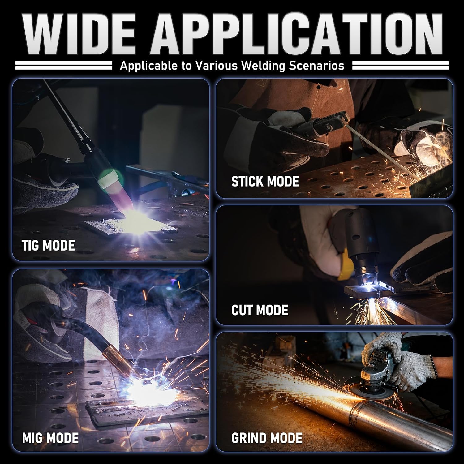 Thumbnail 3 de YESWELDER Large View Auto-Darkening Welding Helmet (Blue Light Blocking) with 4 Arc Sensors