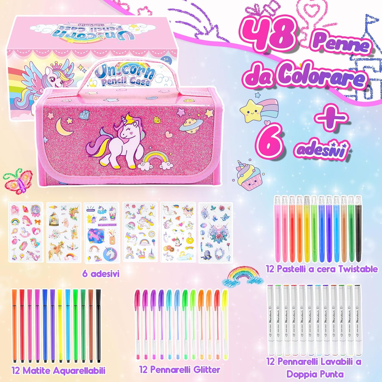 Thumbnail 4 de HappyGoLucky Valigetta colori 55 pezzi 🖍