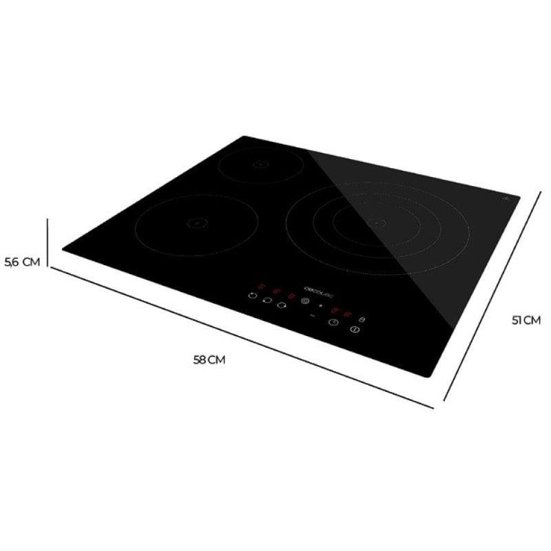 Detalle 2 de Cecotec Bolero Squad V 3001 – Placa vitrocerámica con 3 Zonas de cocción