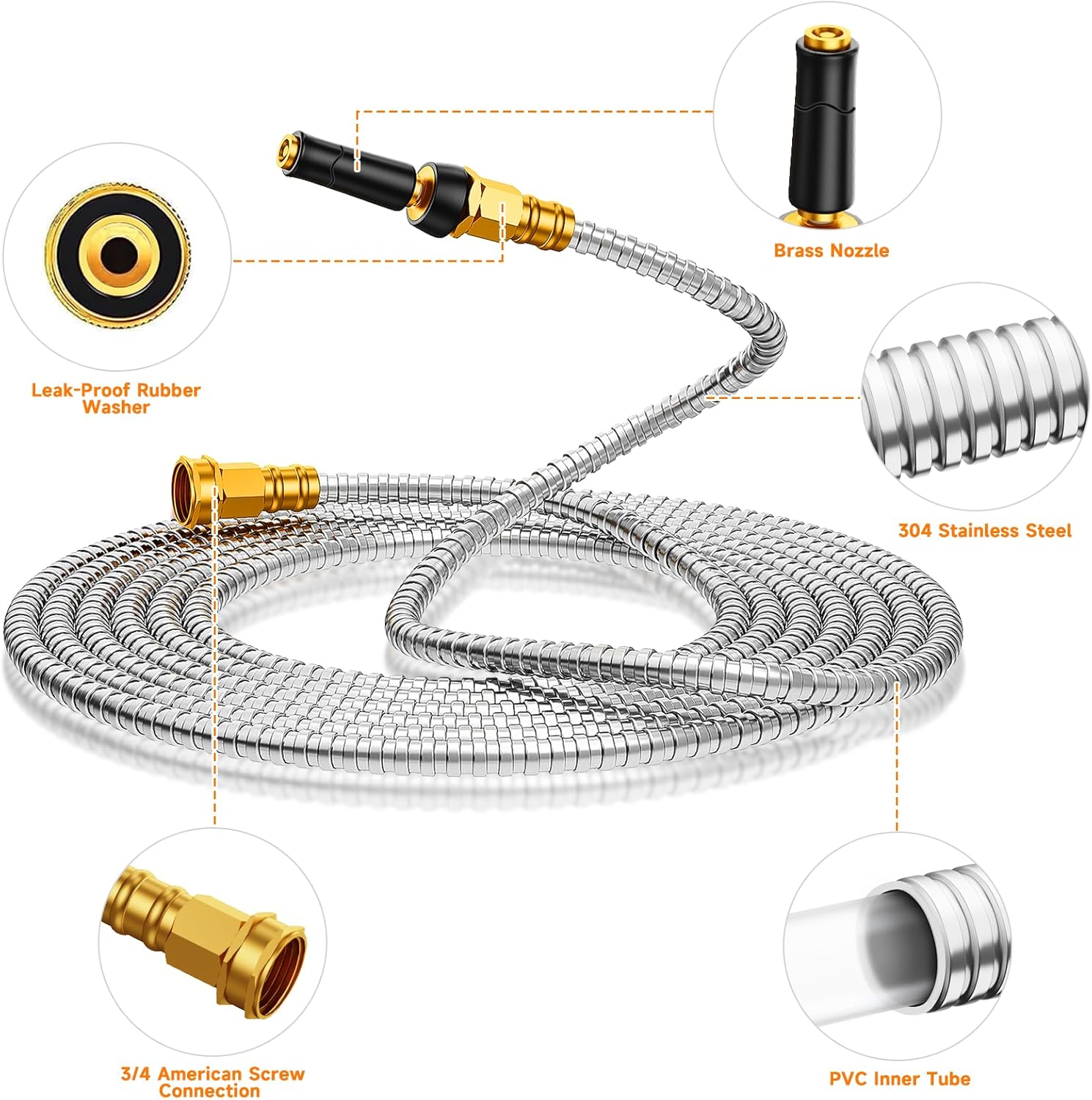 Detalle 2 de Rosy Earth Expandable Garden Hose, 100 FT