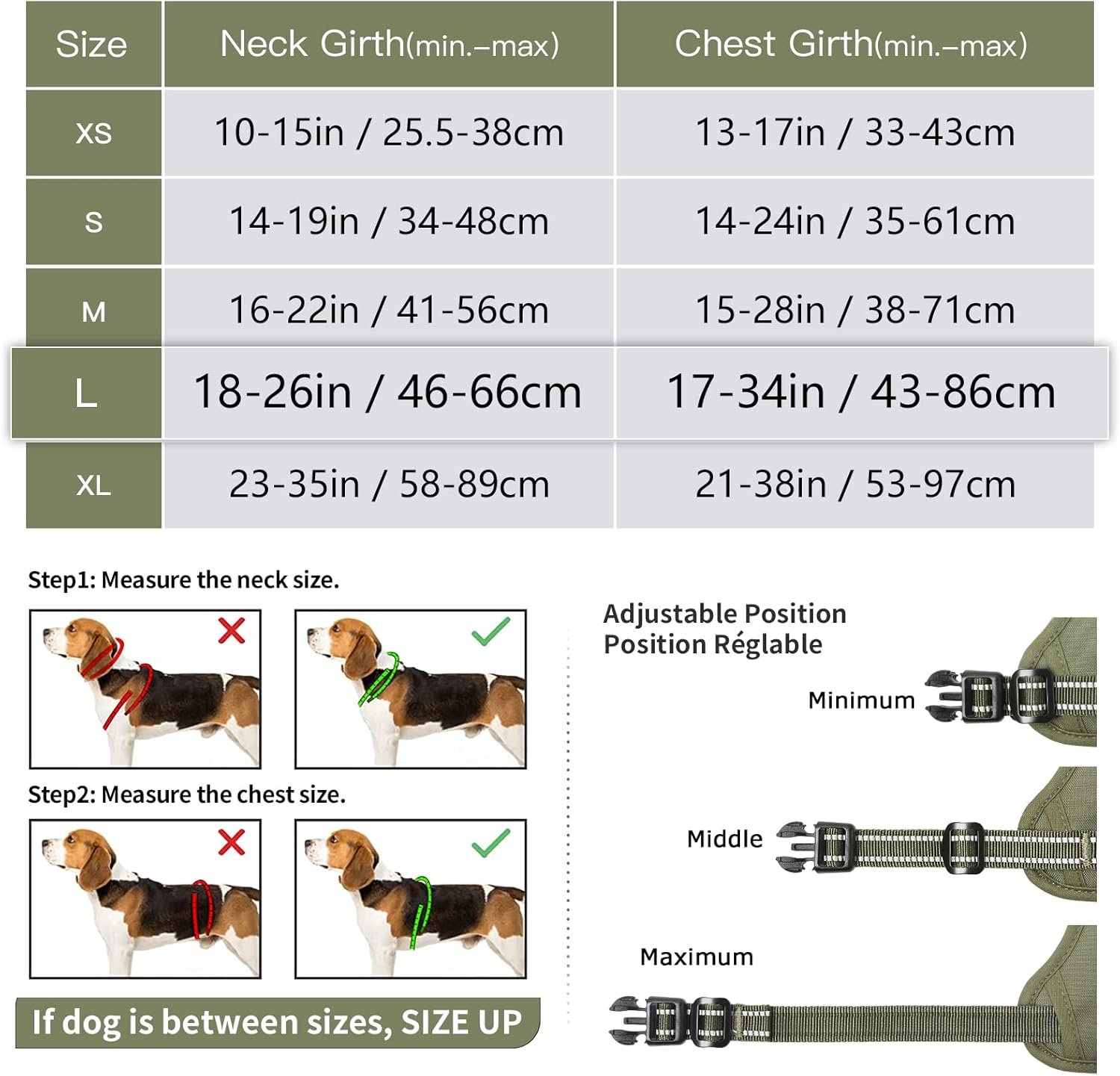 Thumbnail 1 de HEELE Dog Harness Green, Reflective, L