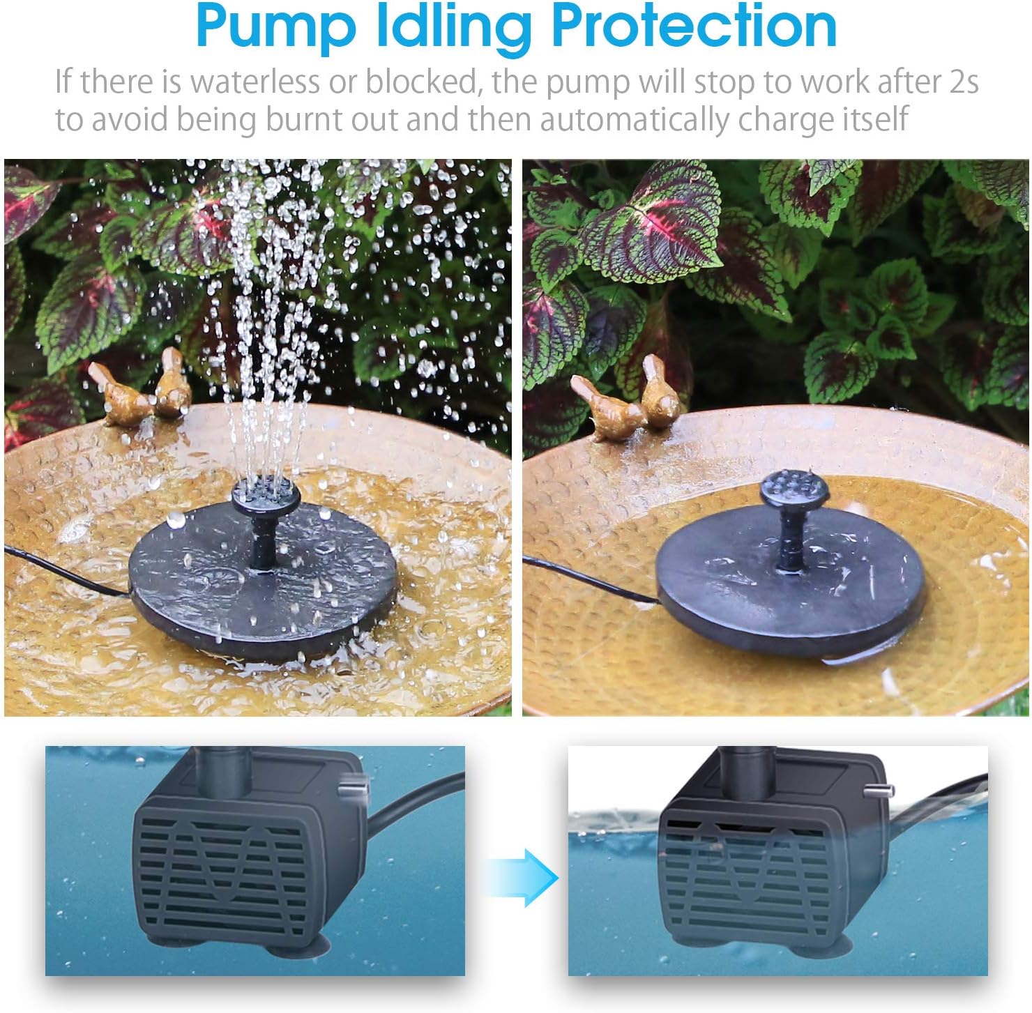 Thumbnail 5 de AISITIN Solar Springbrunnen 5.5W