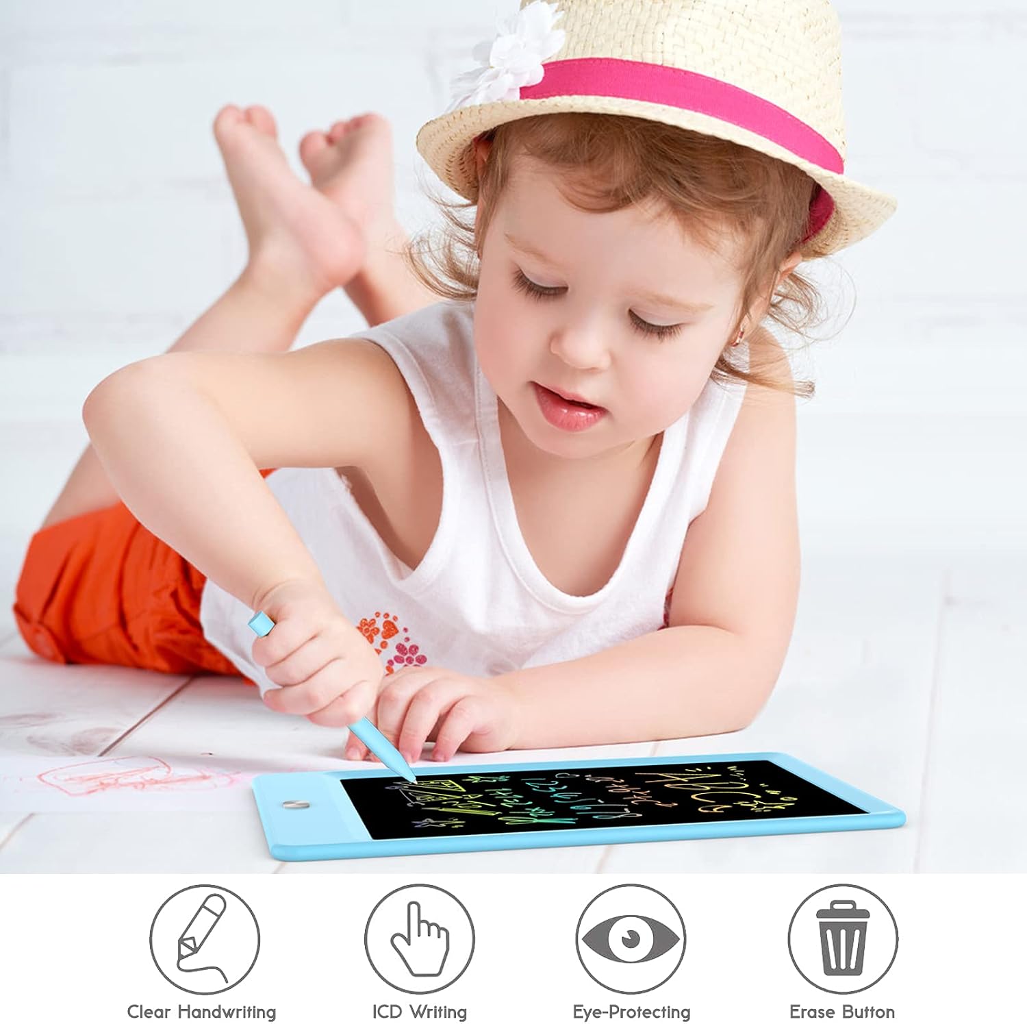 Thumbnail 1 de ORSEN 10 Inch LCD Doodle Board Writing Tablet for Kids (Pressure-Sensitive Color Screen)