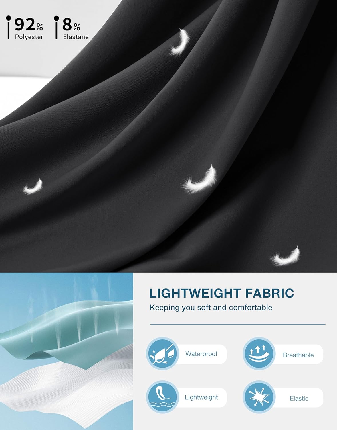 Thumbnail 3 de Pudolla Men's Lightweight Hiking Pants: Quick-Dry, Water-Resistant Sweatpants with Zipper Pockets