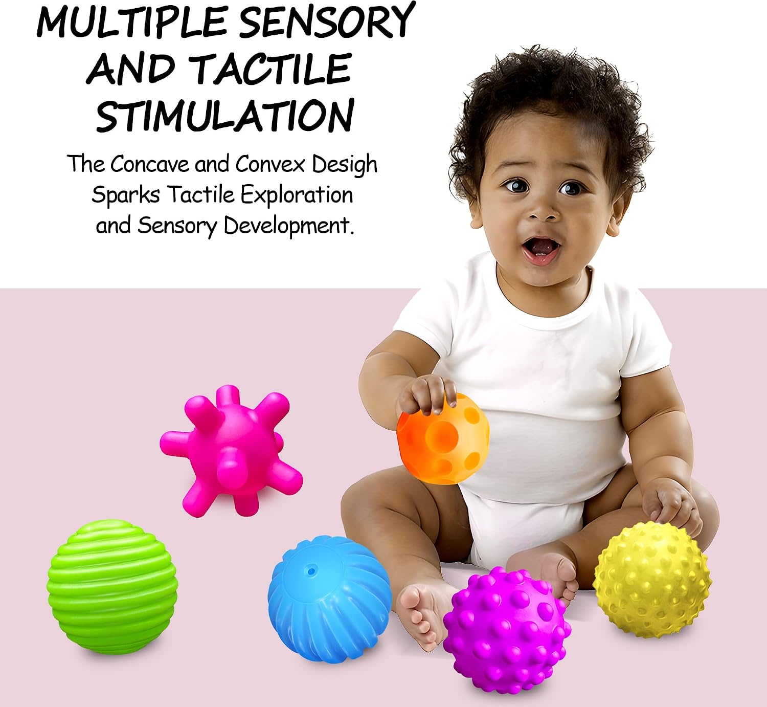 Thumbnail 2 de ROHSCE Baby Textured Multi Sensory Massage Balls 6-pack