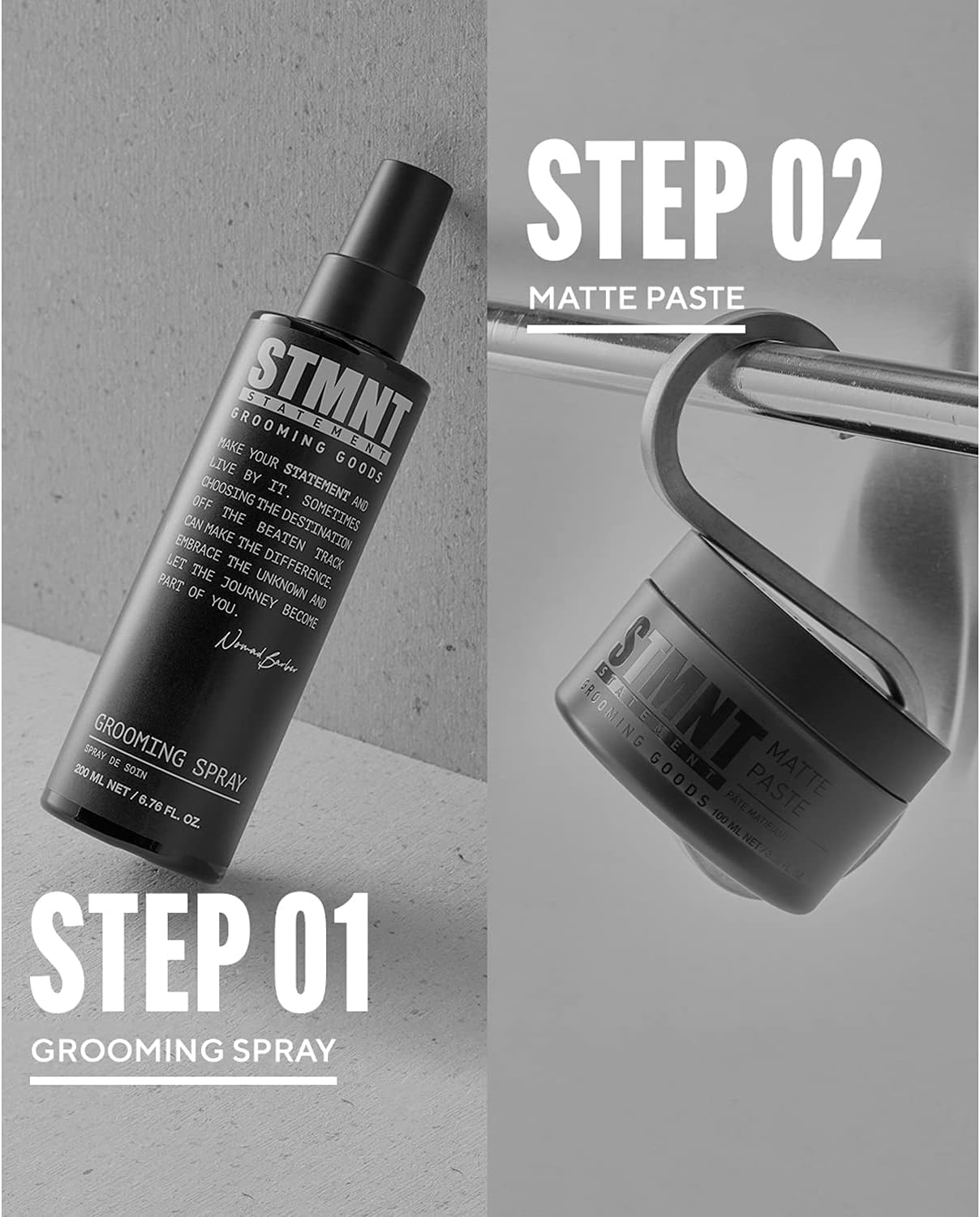 Detalle de STMNT STATEMENT GROOMING GOODS Matte Paste – Cera per capelli uomo, effetto ultra matt e fissaggio forte (100 ml)