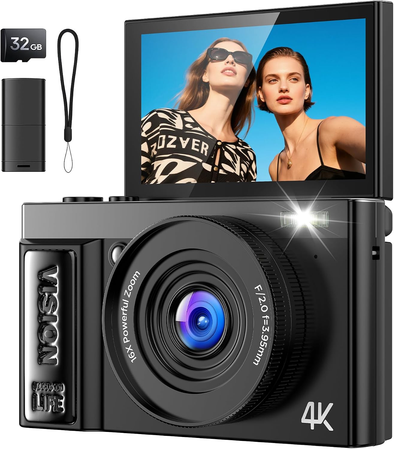 Detalle de Digital Camera 4K 64MP with 16× Zoom
