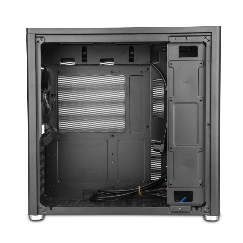 Detalle de Yeyian Hussar Plus ATX, Cristal Templado, USB 3.2 Negra🖥