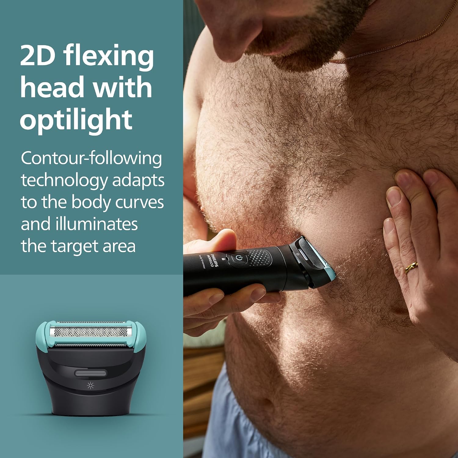 Detalle 1 de Philips Norelco BG7490/50 Body Groomer 7000, Dual-Head Trimmer and Shaver