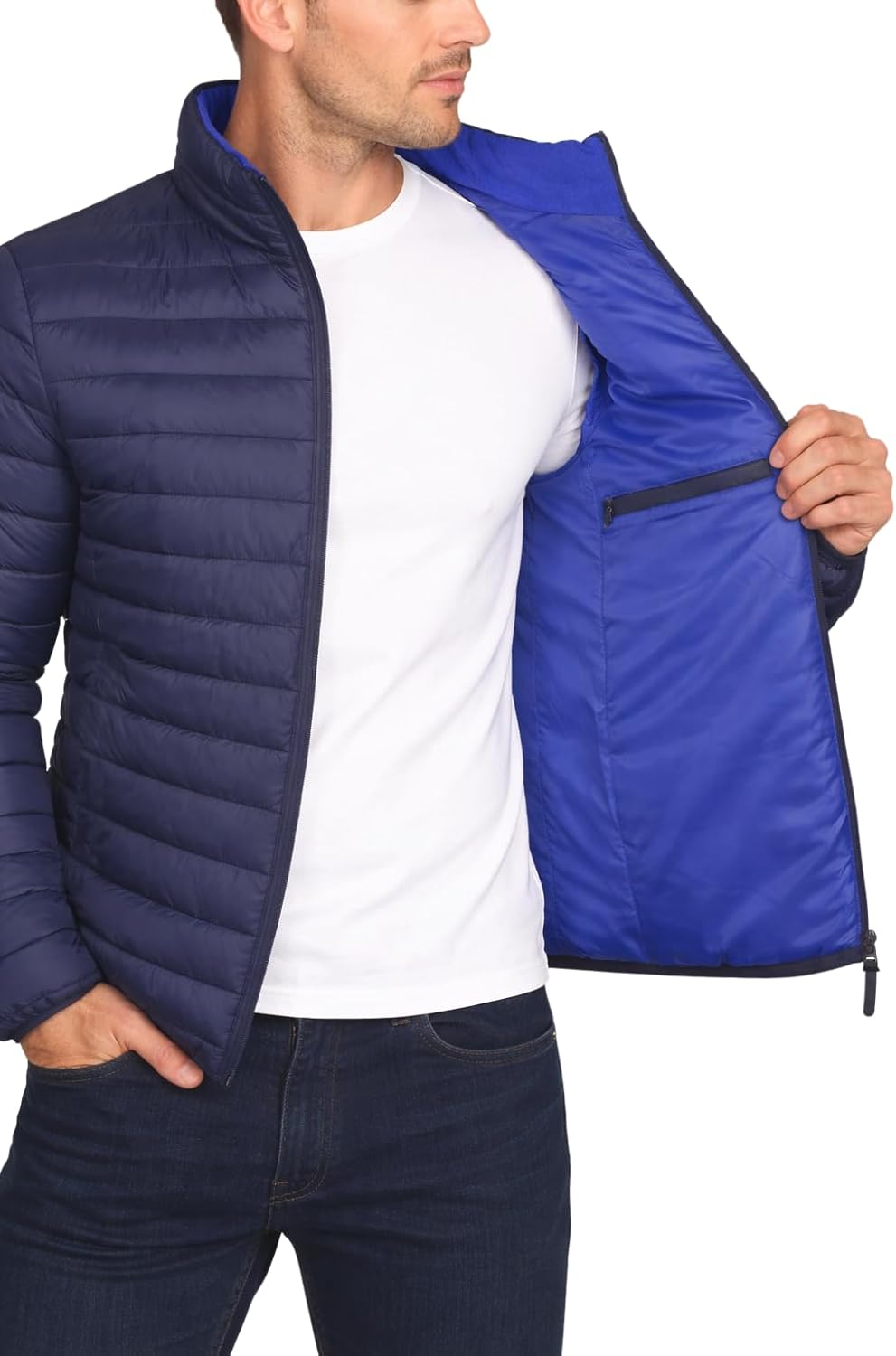 Thumbnail 2 de Xact Men’s Insulated Funnel Neck Quilted Puffer Jacket with Microfleece-Lined Collar