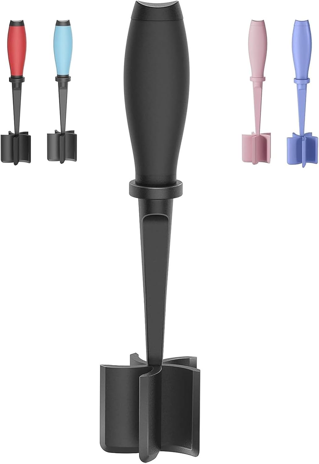Meat Chopper with 5 Curve Blades — Ground Beef Masher for Nonstick Pans (Heat-Resistant Nylon)
