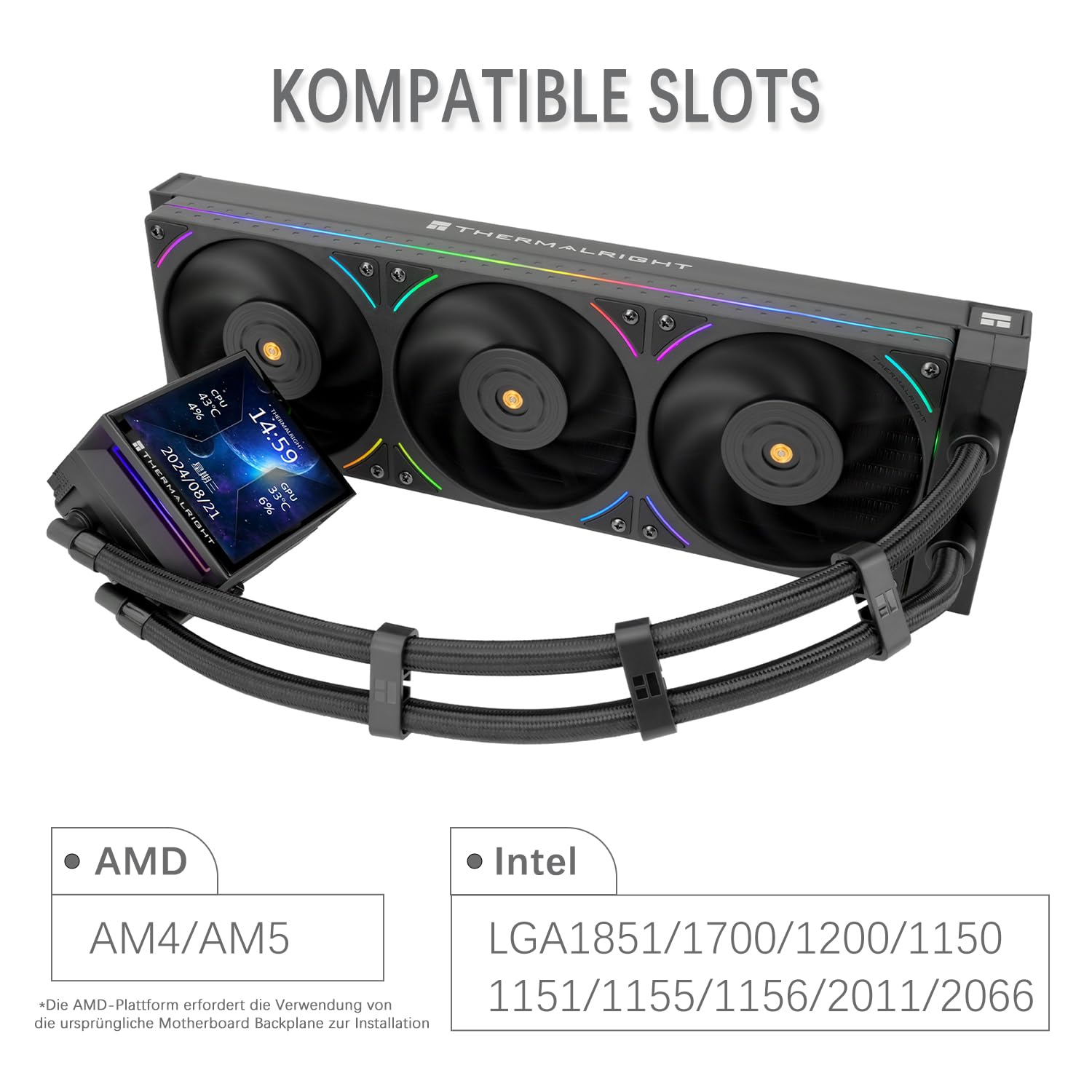 Detalle 1 de TR-Thermalright Hyper Vision 360 cooler liquido 360 mm