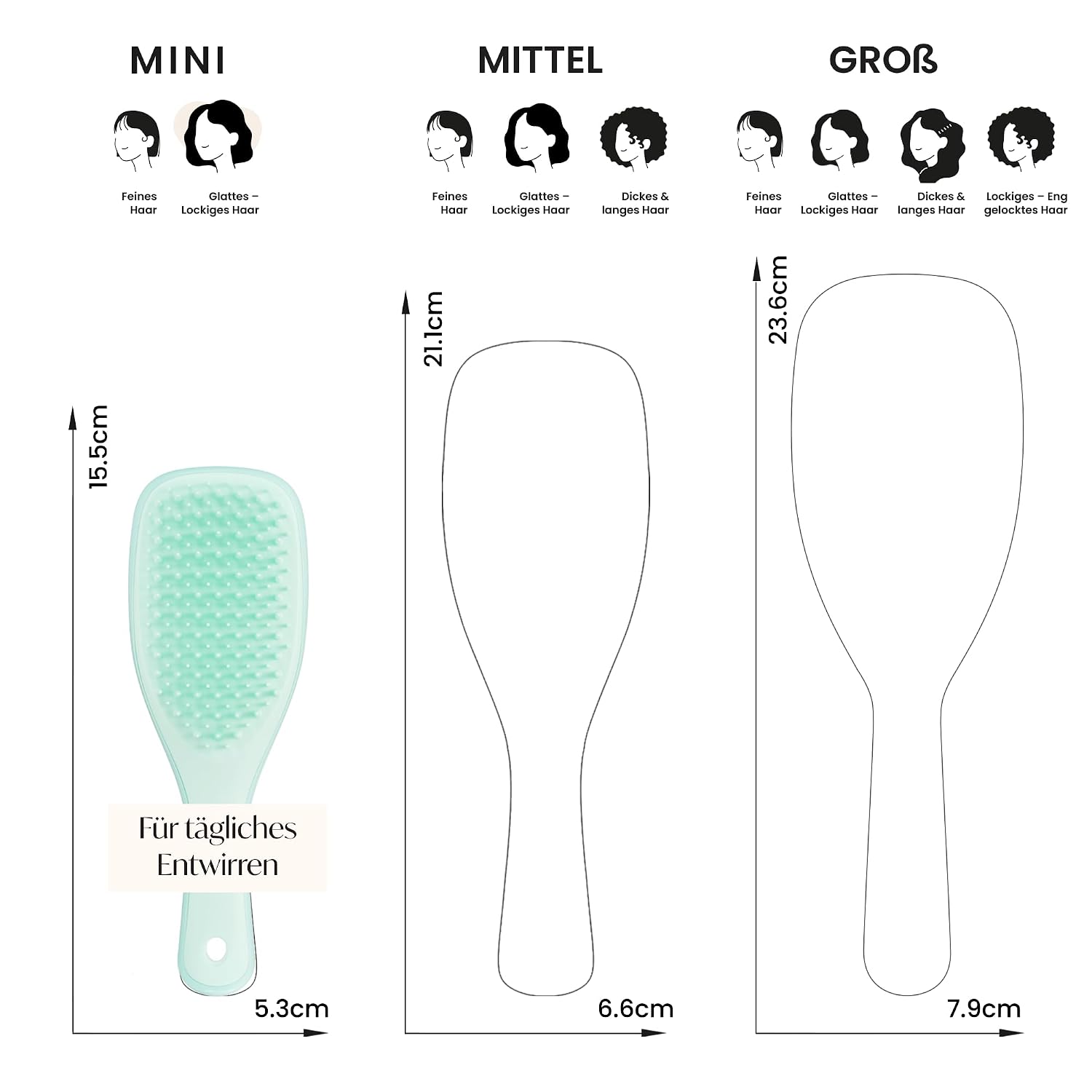 Detalle de Tangle Teezer Ultimate Detangler Klein – Feines, empfindliches Haar, Türkis