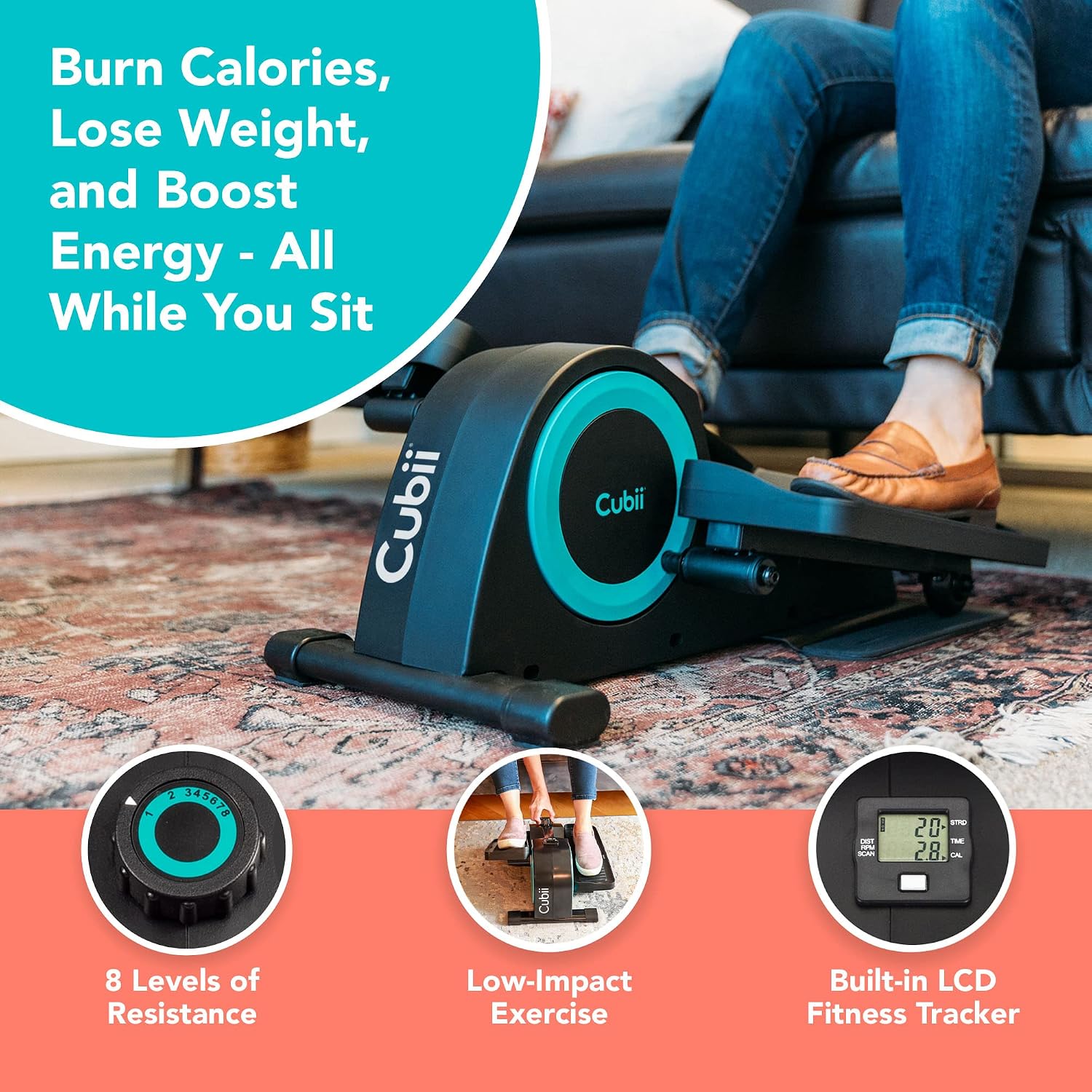 Detalle de Cubii JR1 under-desk elliptical for seniors