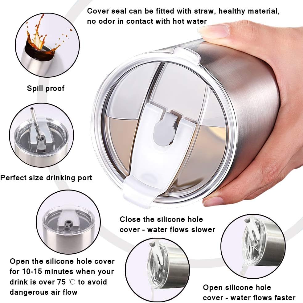 Thumbnail 3 de Y·J&H 20oz Travel Tumbler: Double Wall Vacuum Insulated Stainless Steel (Army Green)
