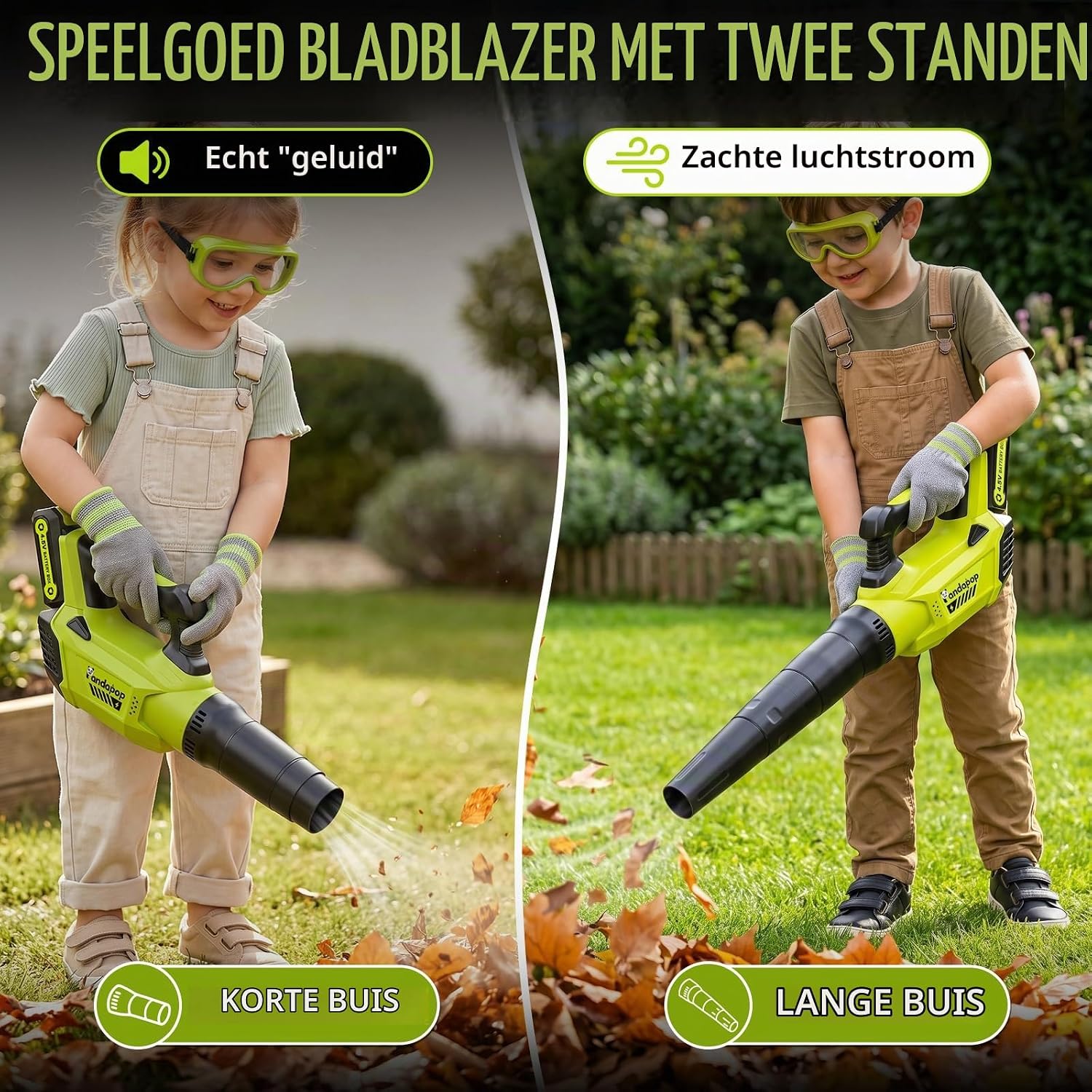 Thumbnail 2 de Pandapop T2044 3-in-1 tuingereedschap voor kinderen met licht en geluid