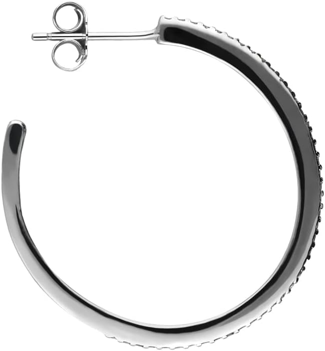 Thumbnail 1 de Treuheld Große 925 Sterling Silber Creolen-Ohrstecker mit Kristallen
