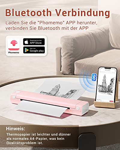 Detalle 2 de Phomemo M08F impresora térmica A4 203 DPI